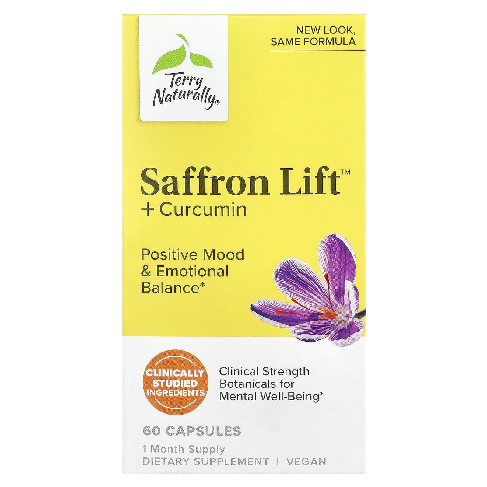 Terry Naturally Saffron Life + Curcumin – 60 gélules de Terry Naturally