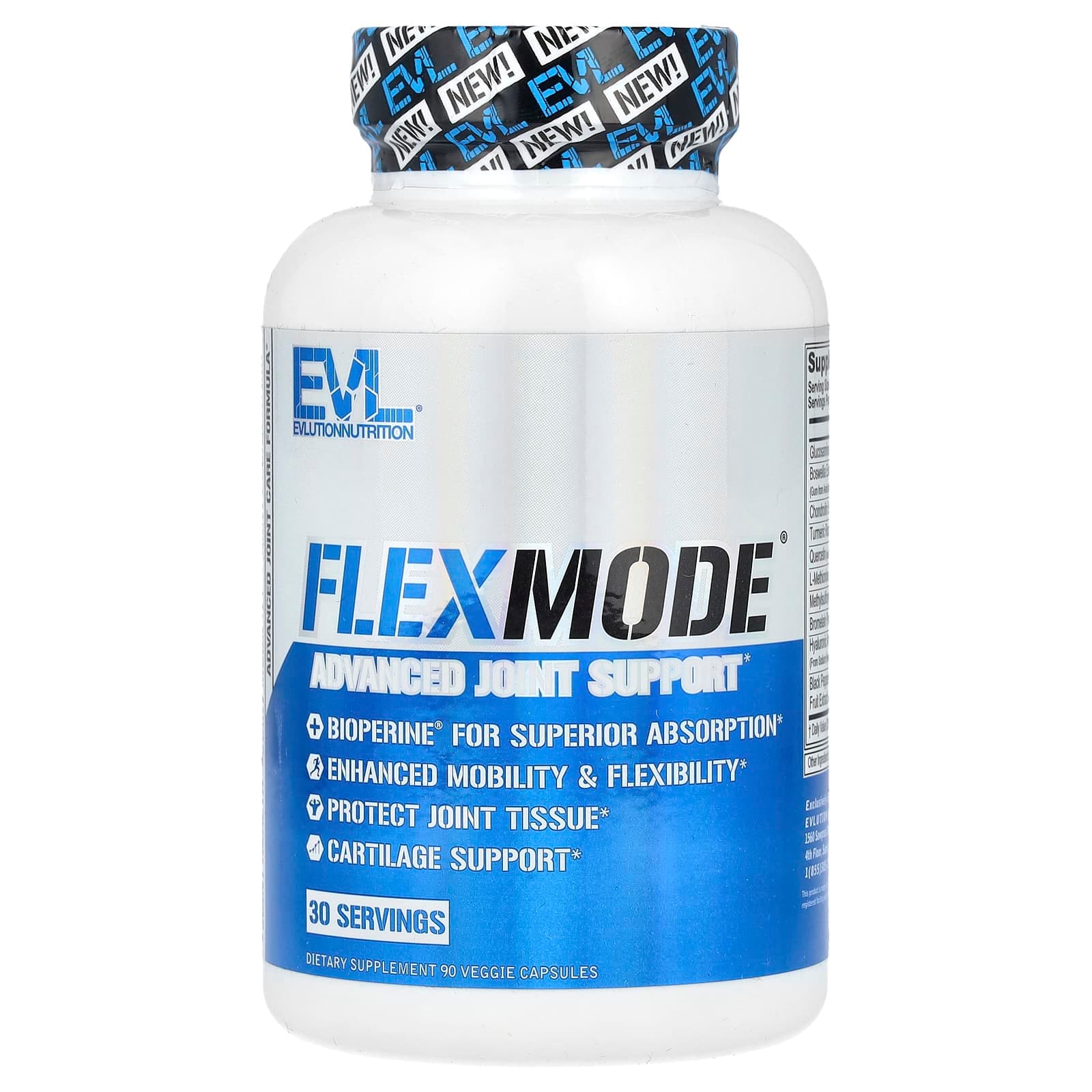 EVLution Nutrition FlexMode, Advanced Joint Support – 90 gélules végétales de EVLution Nutrition