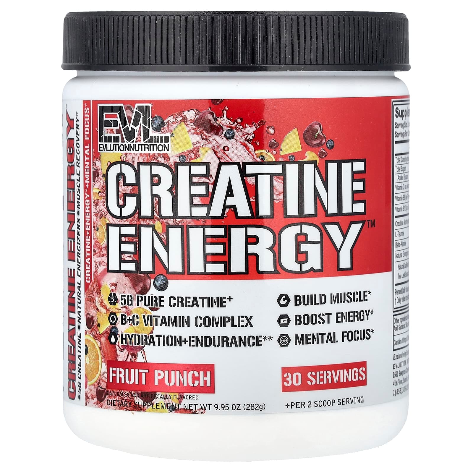 EVLution Nutrition Creatine Energy – Fruit Punch – 282 g de EVLution Nutrition