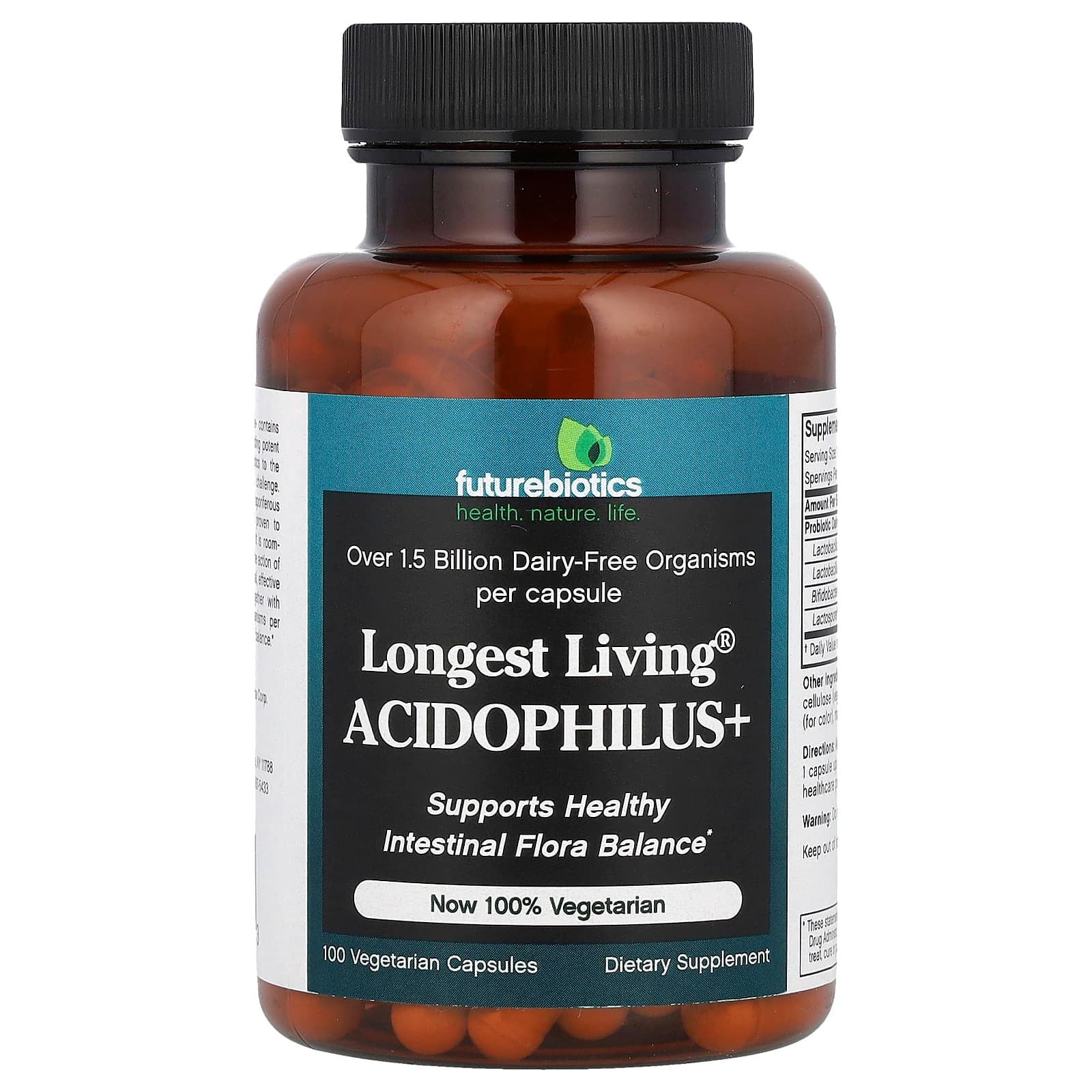 Futurebiotics Longest Living Acidophilus+ – 100 gélules végétales de Futurebiotics