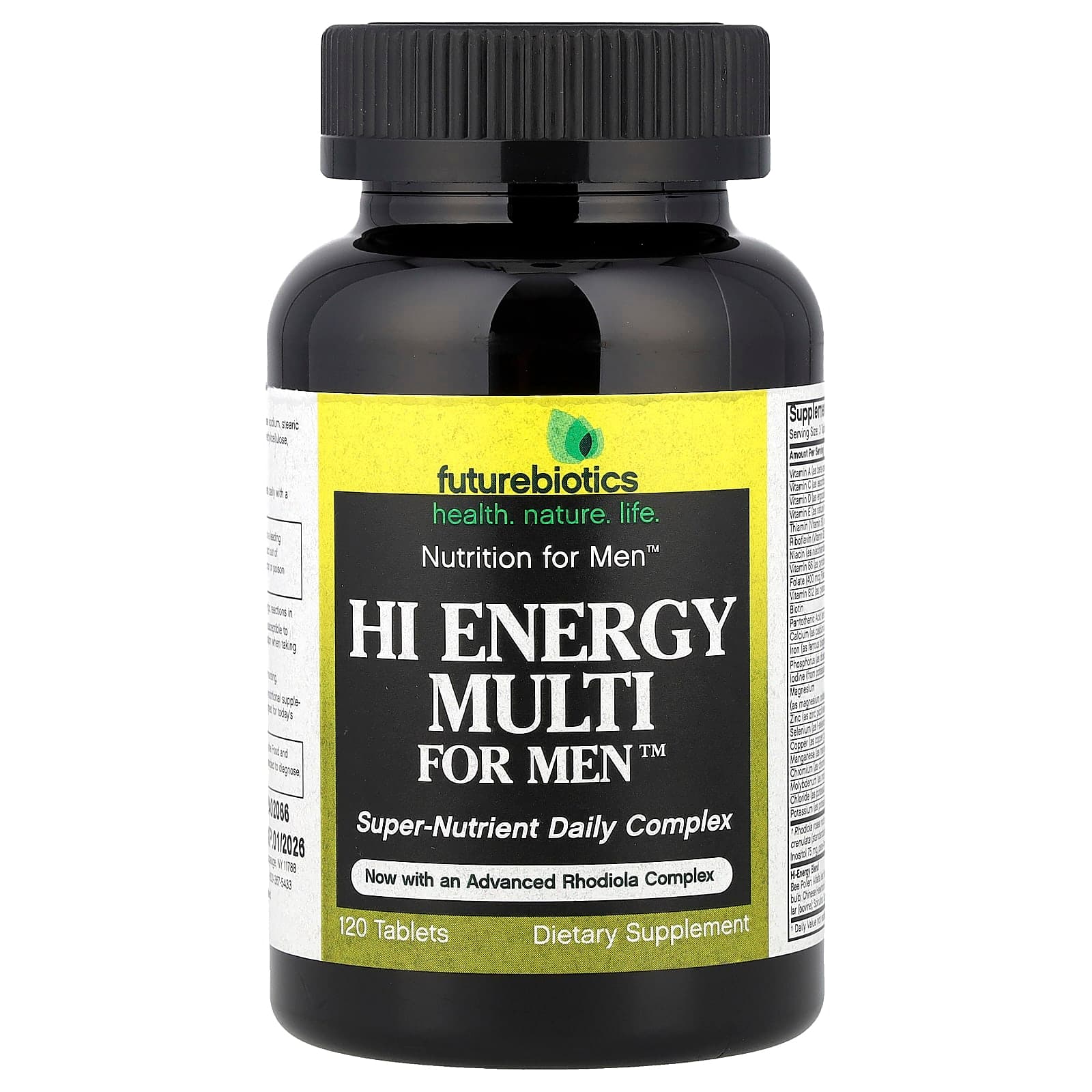 Futurebiotics Hi Energy Multi, For Men – 120 comprimés de Futurebiotics
