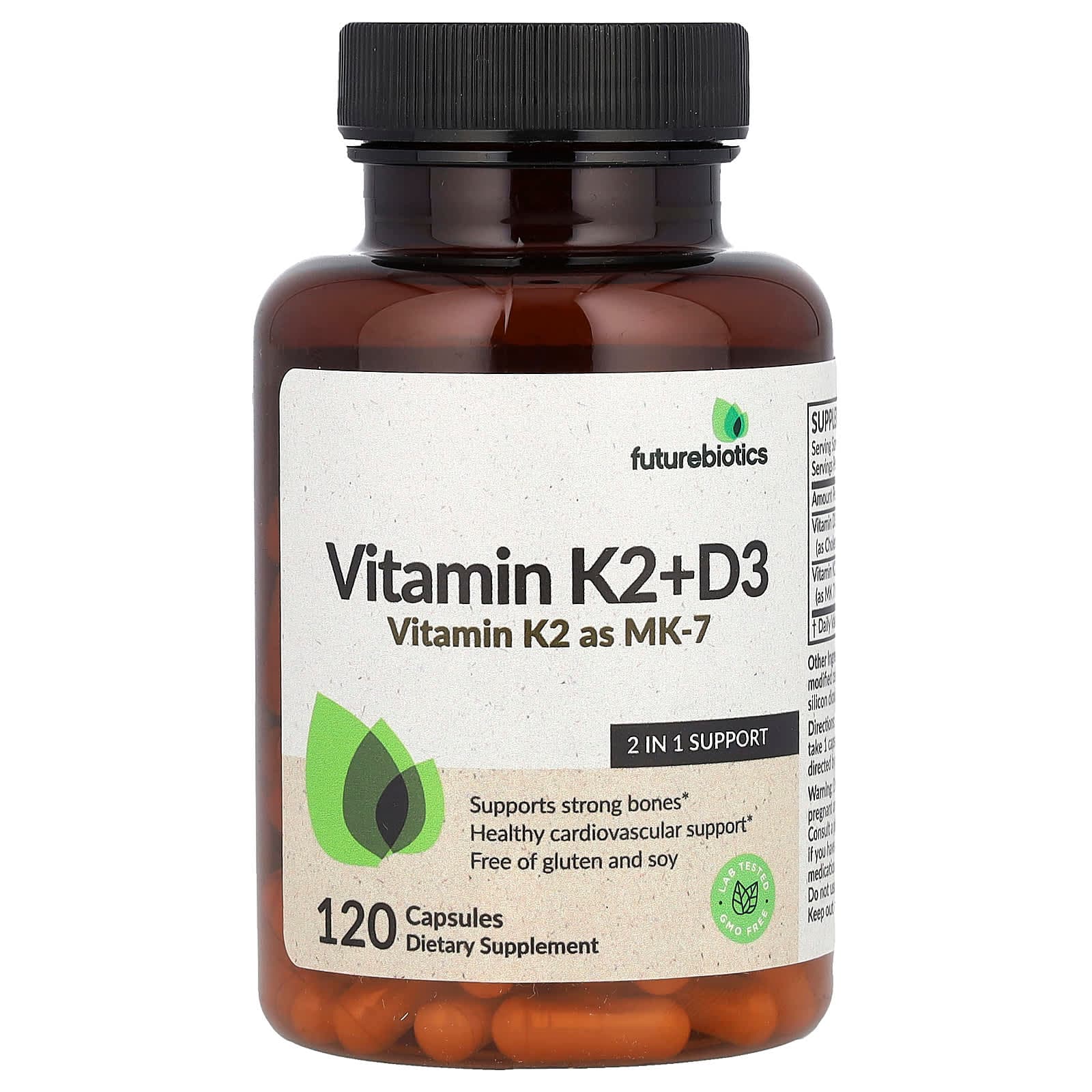 Futurebiotics Vitamin K2 + D3 – 120 gélules de Futurebiotics
