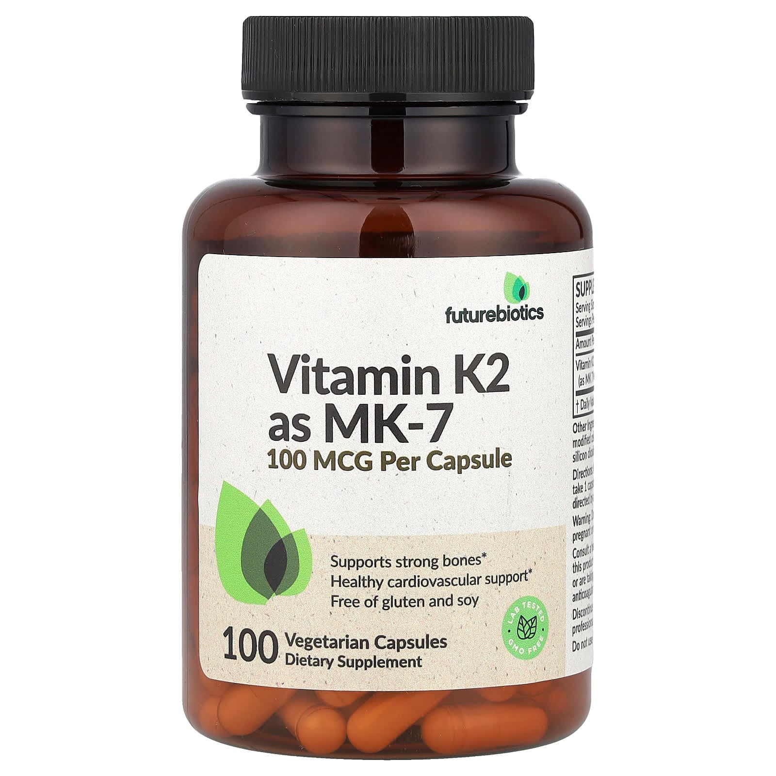 Futurebiotics Vitamin K2 as MK-7 – 100 gélules végétales de Futurebiotics