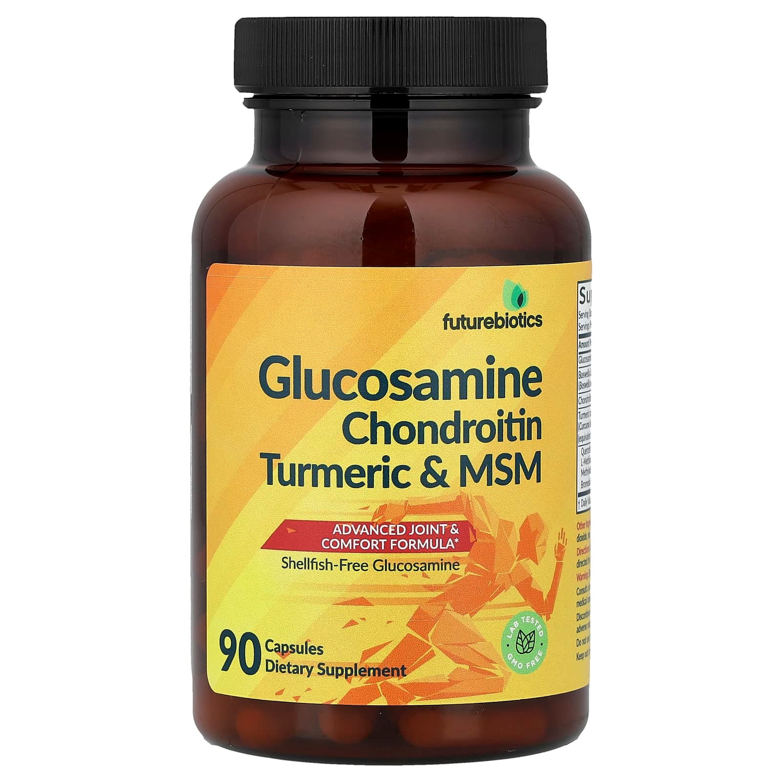 Futurebiotics Glucosamine, Chondroitin, Turmeric & MSM – 90 gélules de Futurebiotics