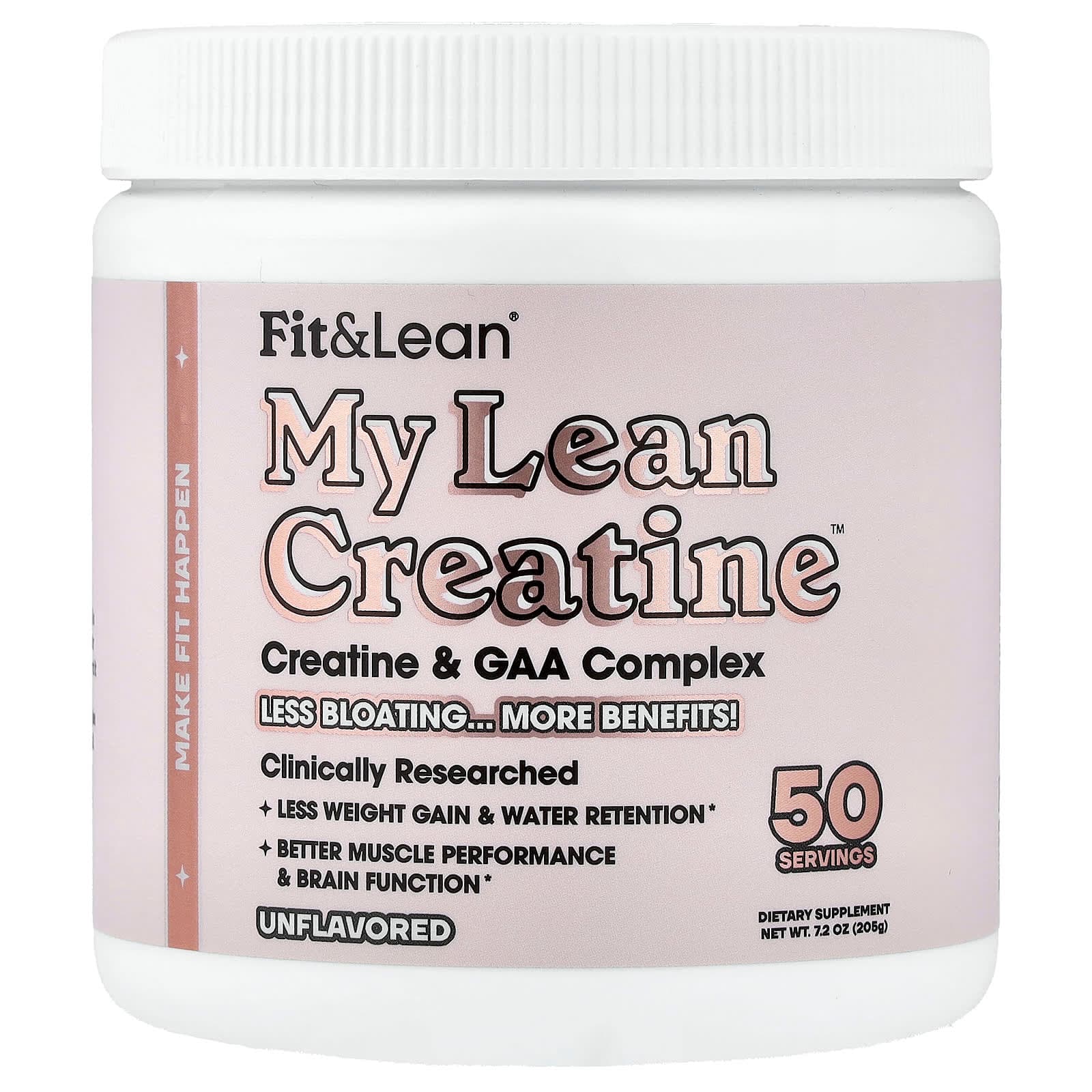 Fit & Lean My Lean Creatine – Sans arôme – 205 g de Fit & Lean