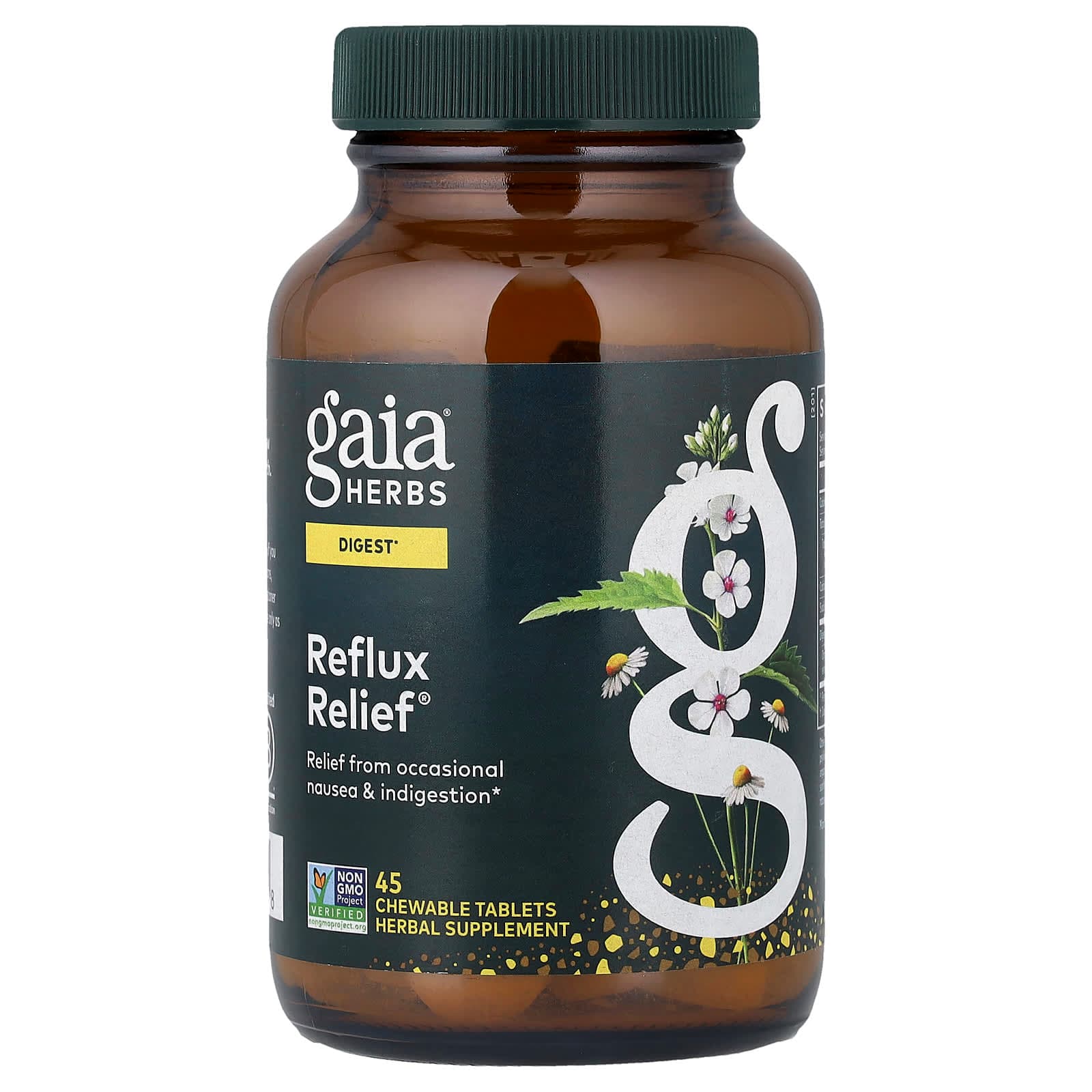 Gaia Herbs Reflux Relief, 45 Chewable Tablets de Gaia Herbs