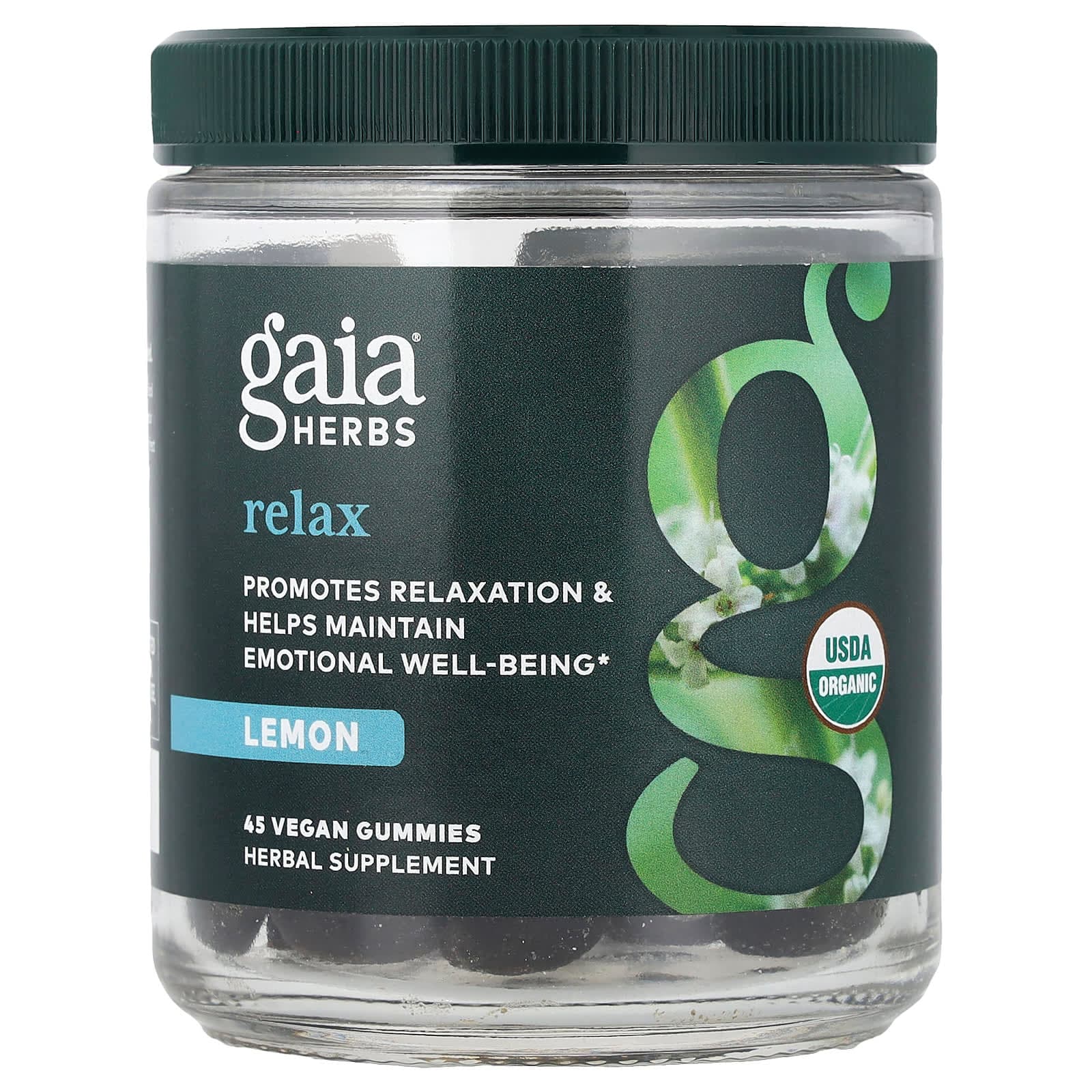 Gaia Herbs Relax Gummies, 45 Vegan Gummies – Lemon de Gaia Herbs