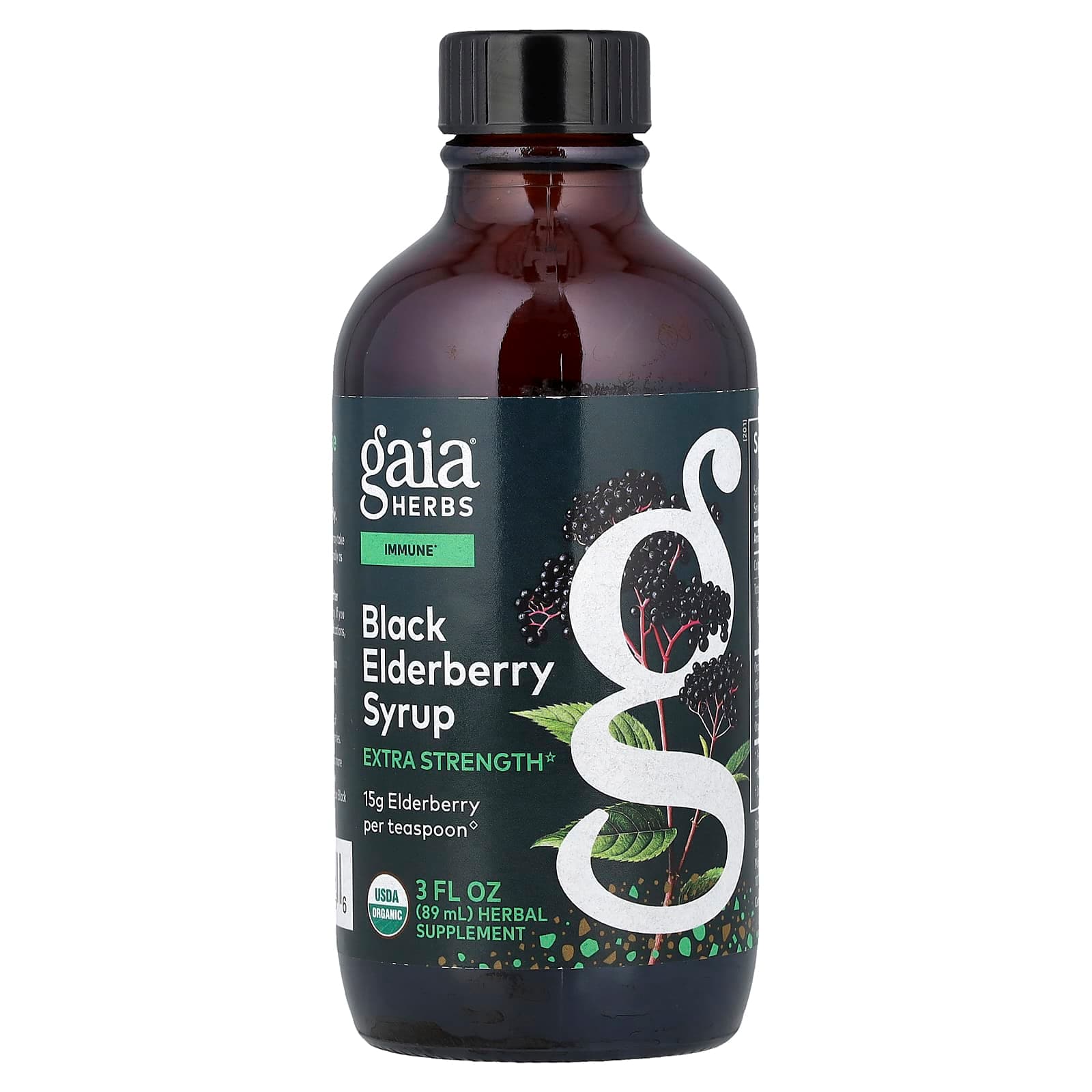 Gaia Herbs Black Elderberry Syrup – Black Elderberry Syrup – 89 ml de Gaia Herbs