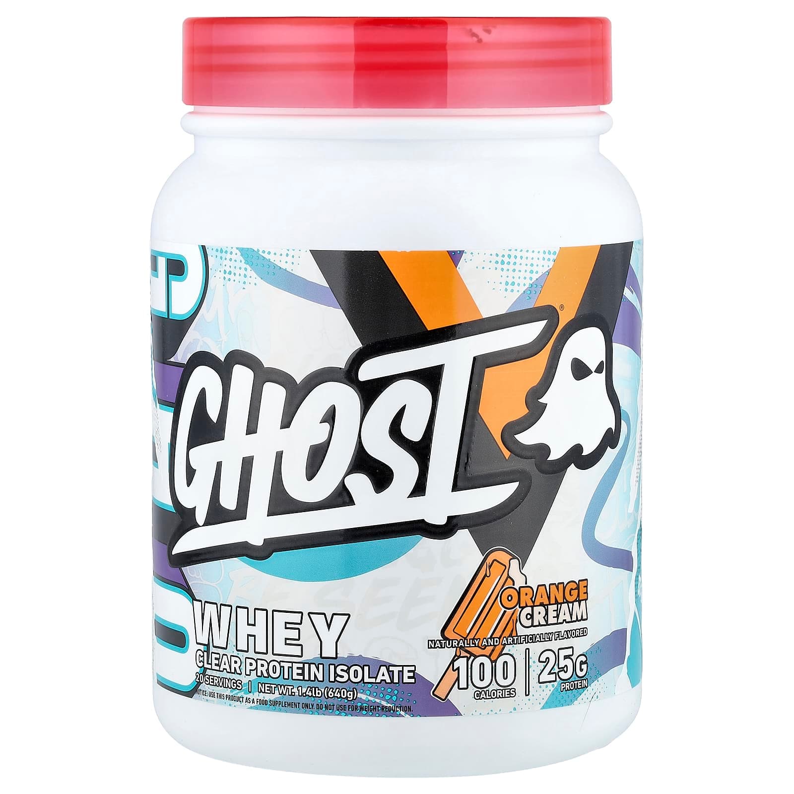 Ghost Whey, Clear Protein Isolate – Orange Cream – 640 g de Ghost