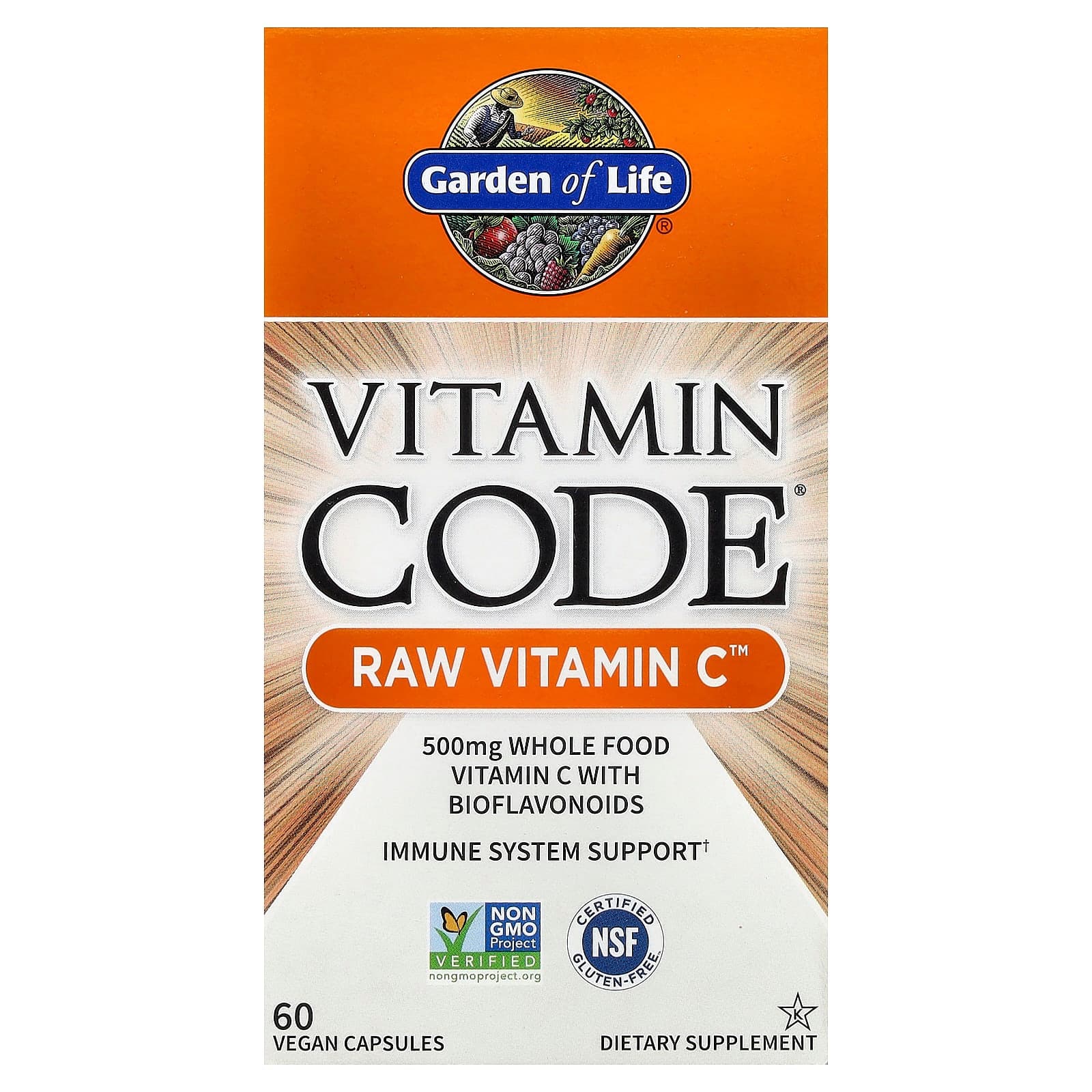 Garden of Life Vitamin Code, RAW Vitamin C – 60 gélules véganes de Garden of Life