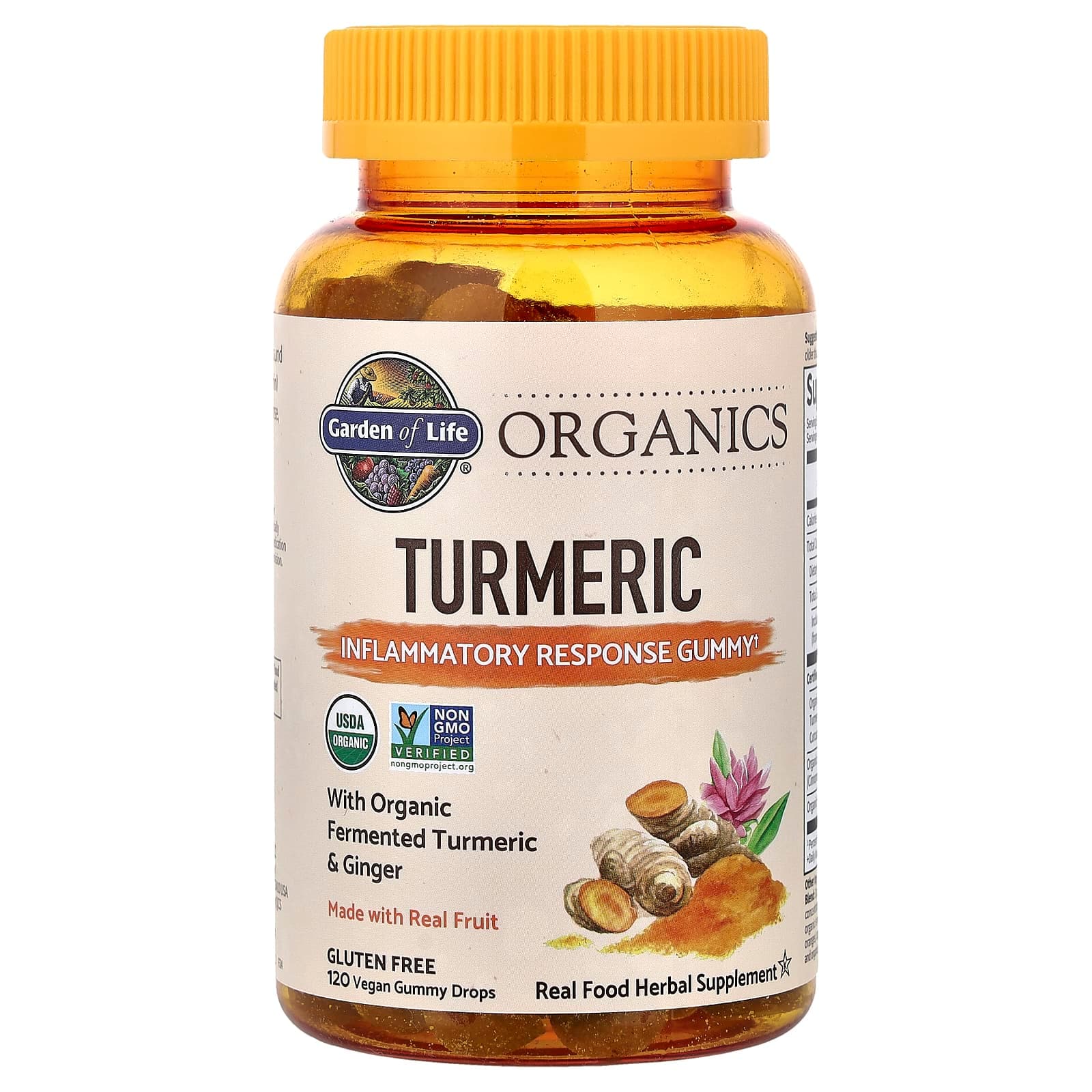 Garden of Life Organics, Turmeric Gummies, 120 Vegan Gummy Drops de Garden of Life
