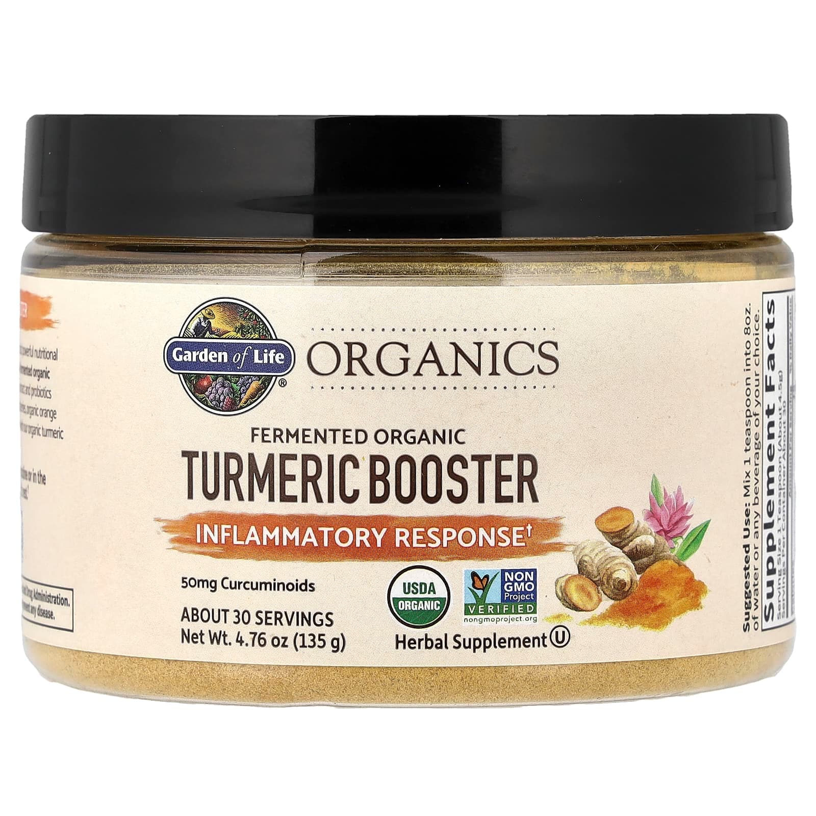 Garden of Life Organics, Fermented Organic Turmeric Booster – 135 g de Garden of Life