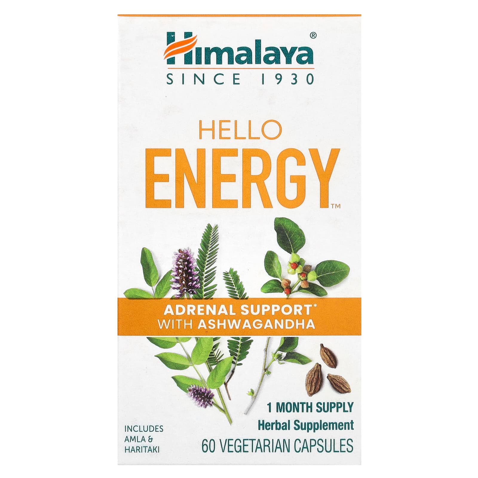 Himalaya Hello Energy, Adrenal Support with Ashwagandha – 60 gélules végétales de Himalaya