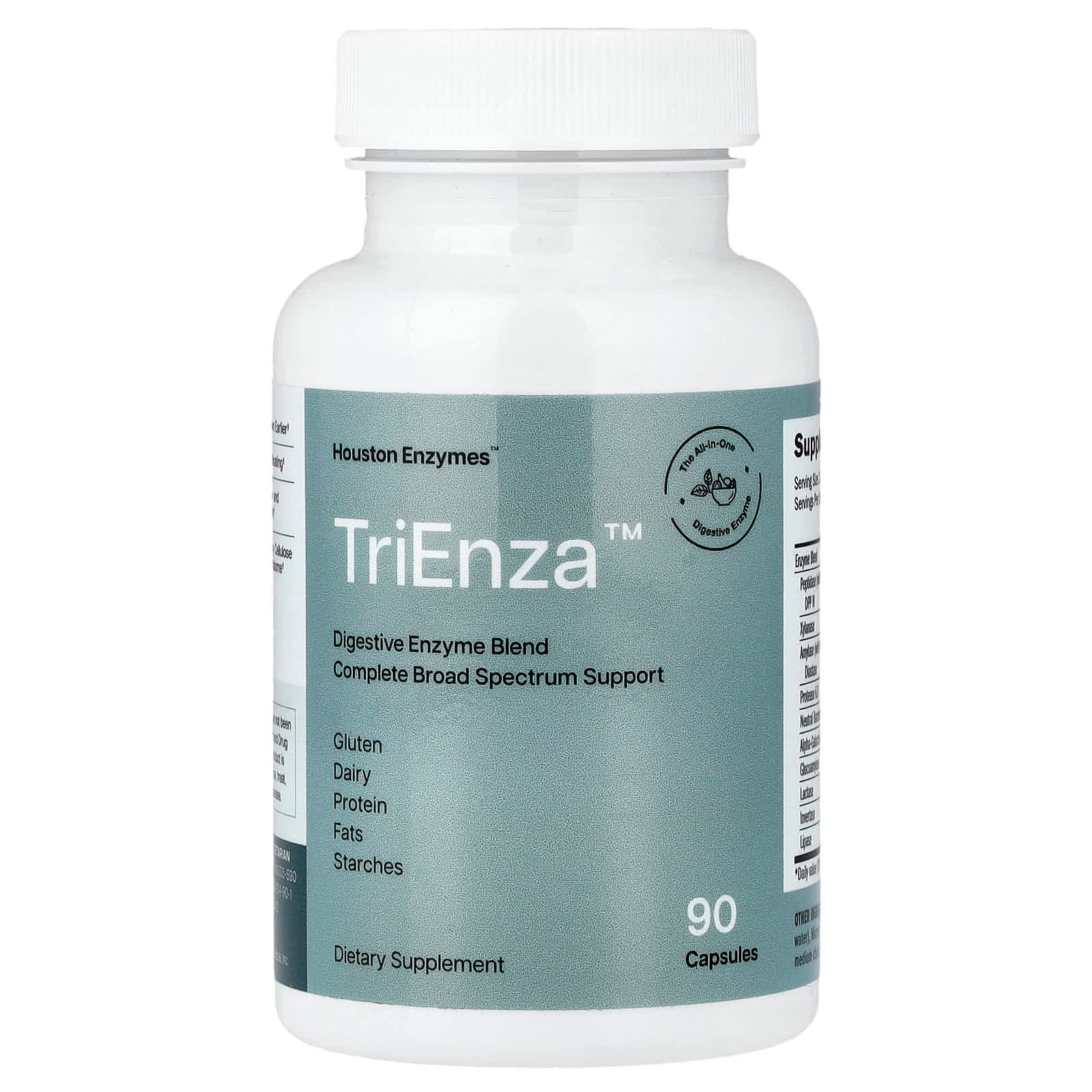 Houston Enzymes TriEnza, Digestive Enzyme Blend – 90 gélules de Houston Enzymes