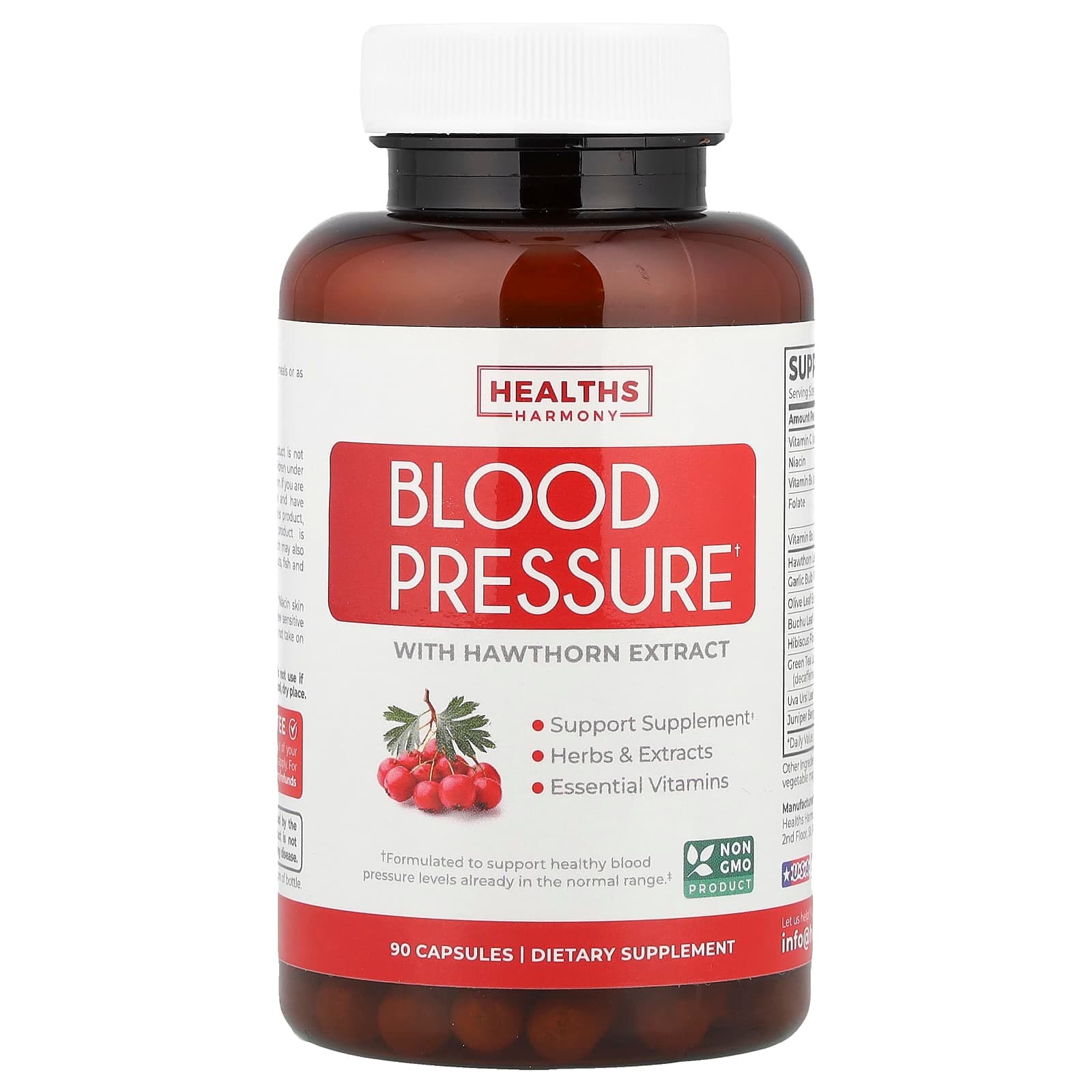 Healths Harmony Blood Pressure with Hawthorn Extract – 90 gélules de Healths Harmony