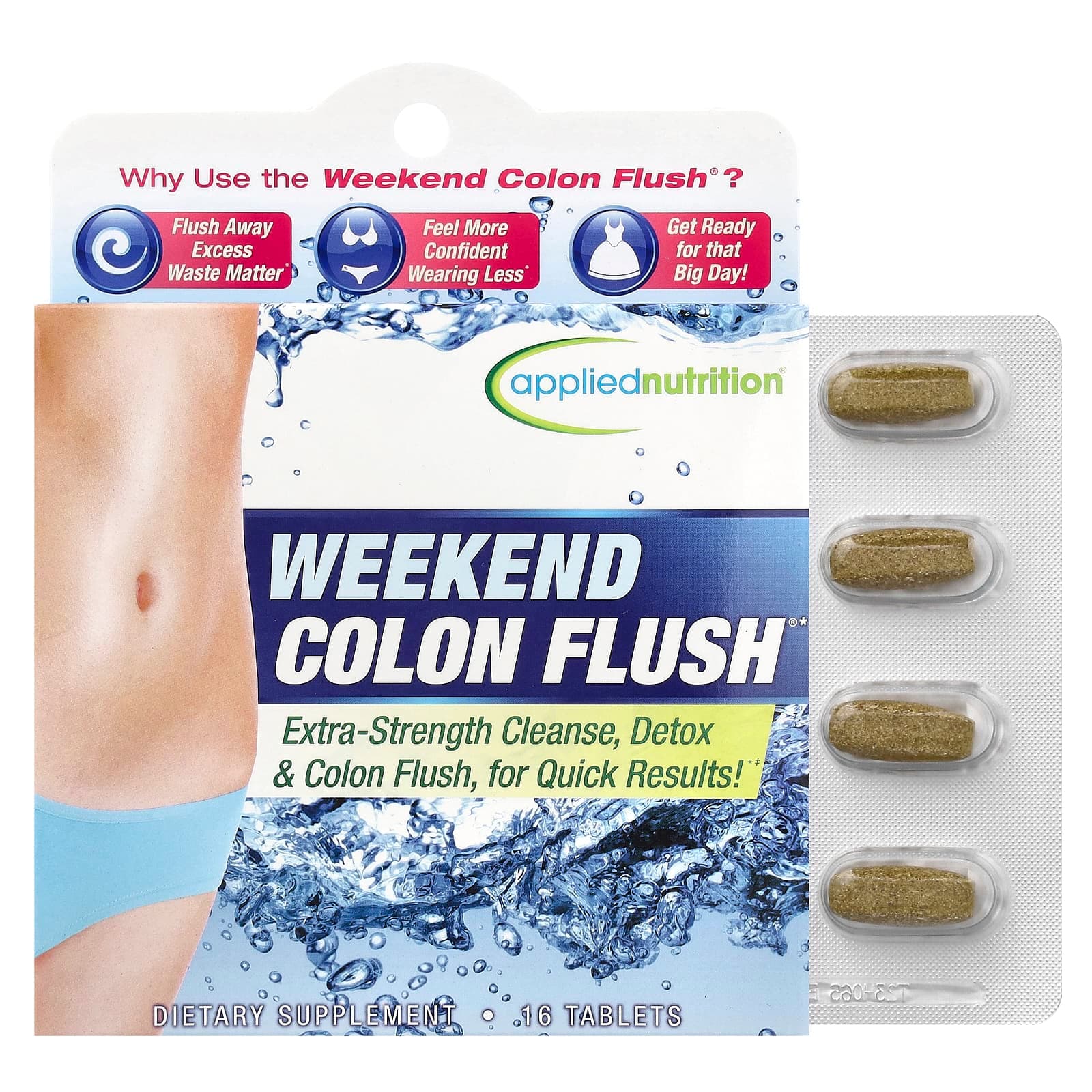 Applied Nutrition Weekend Colon Flush – 16 comprimés de APPLIED NUTRITION