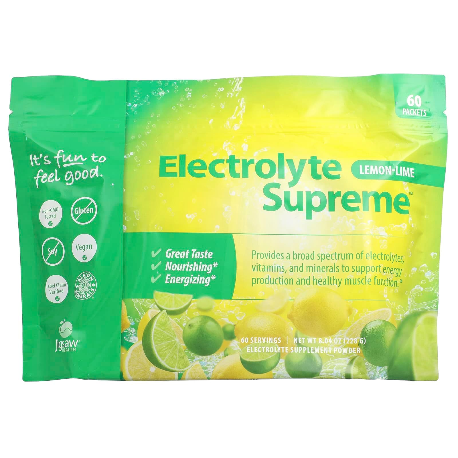 Jigsaw Health Electrolyte Supreme – Lemon-Lime – 3,8 g de Jigsaw Health