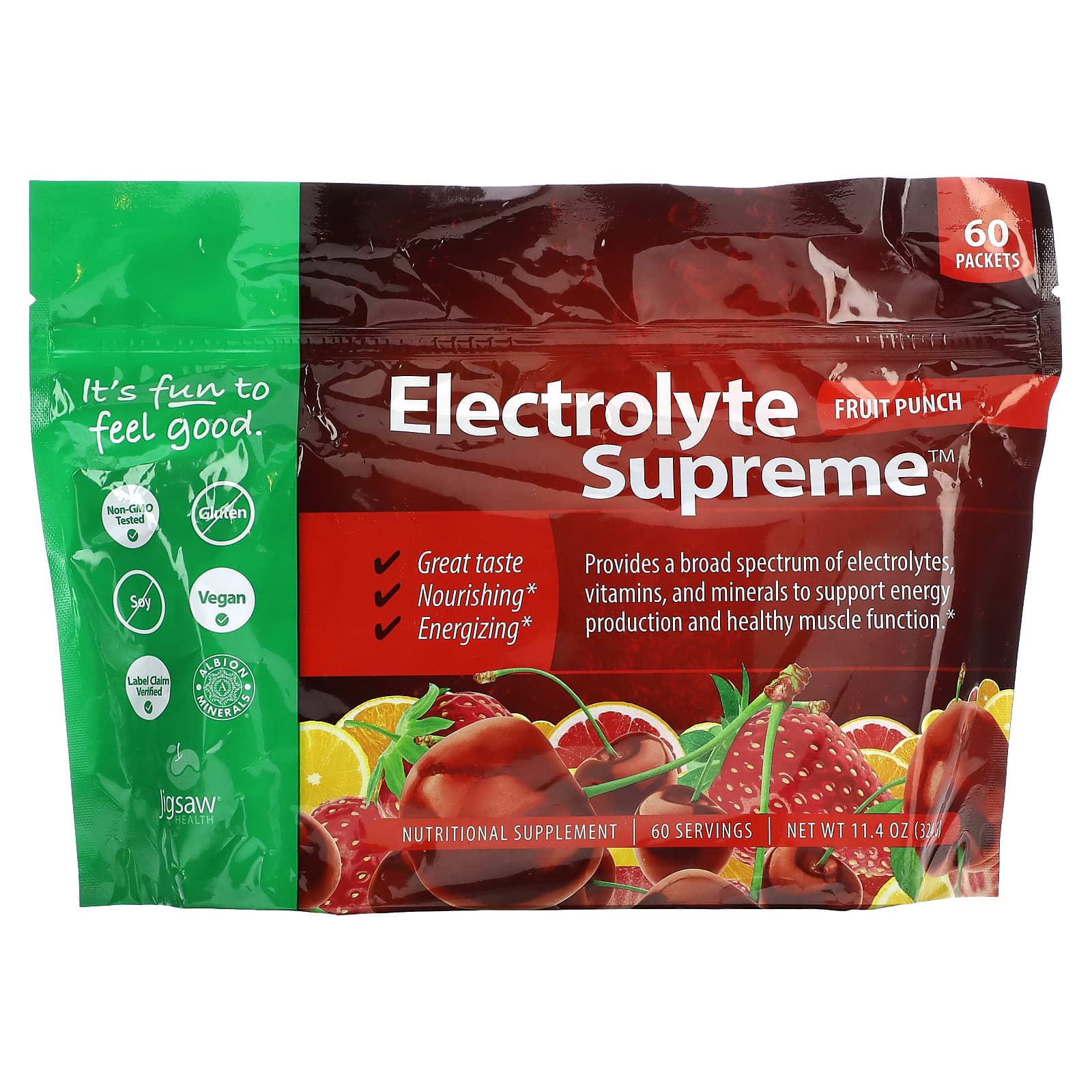 Jigsaw Health Electrolyte Supreme – Fruit Punch – 5,6 g de Jigsaw Health