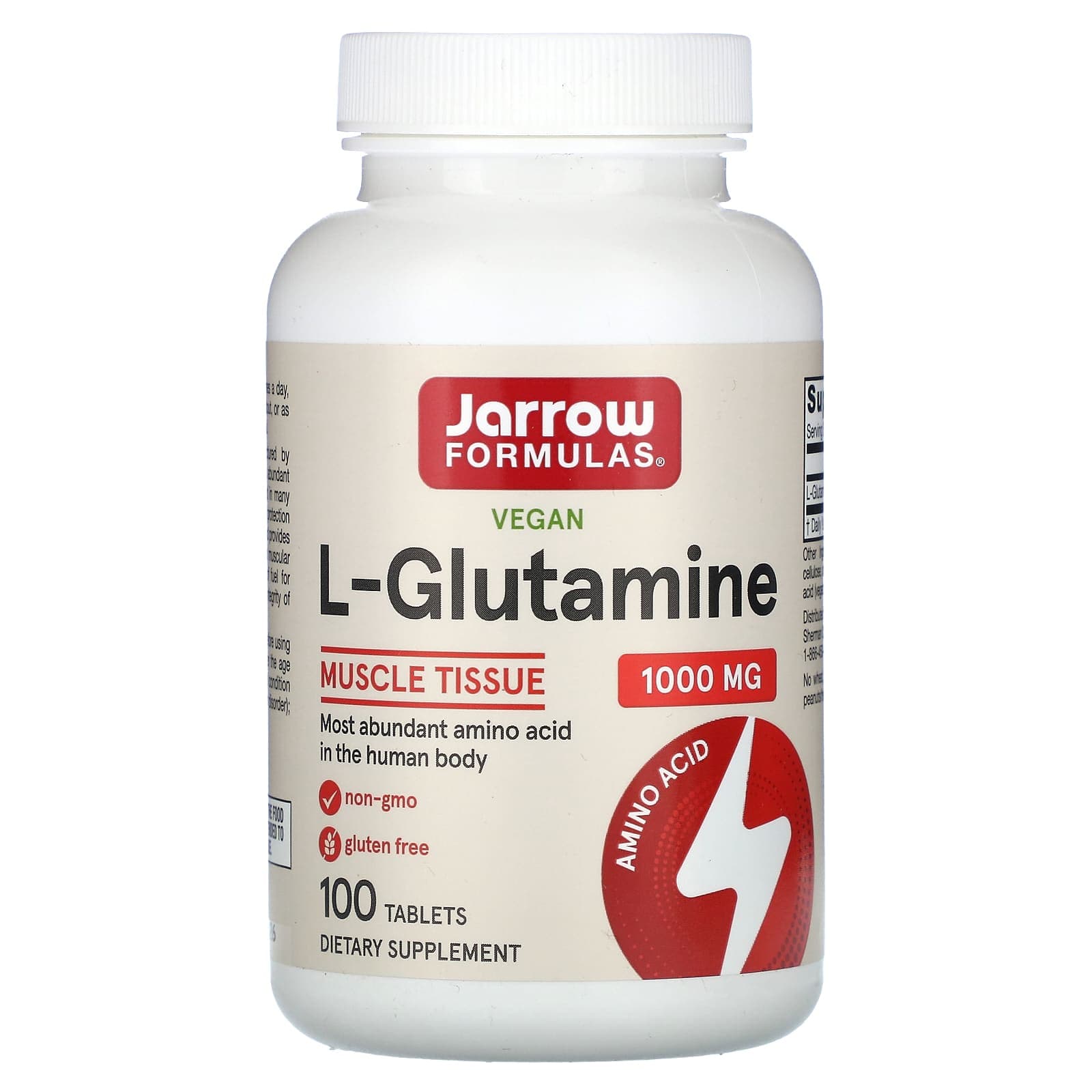 Jarrow Formulas L-Glutamine – 100 comprimés de Jarrow Formulas