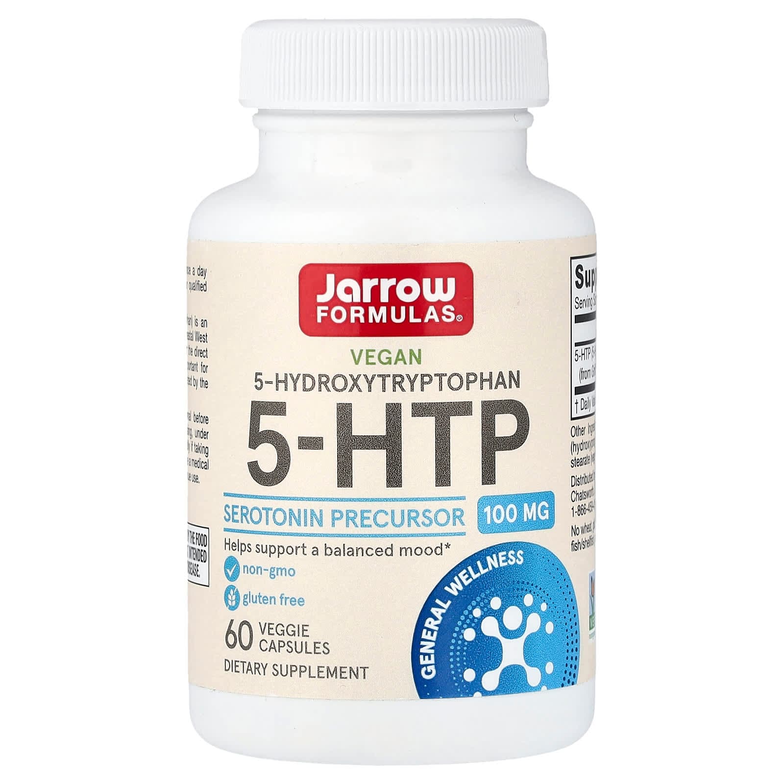 Jarrow Formulas 5-HTP – 60 gélules végétales de Jarrow Formulas
