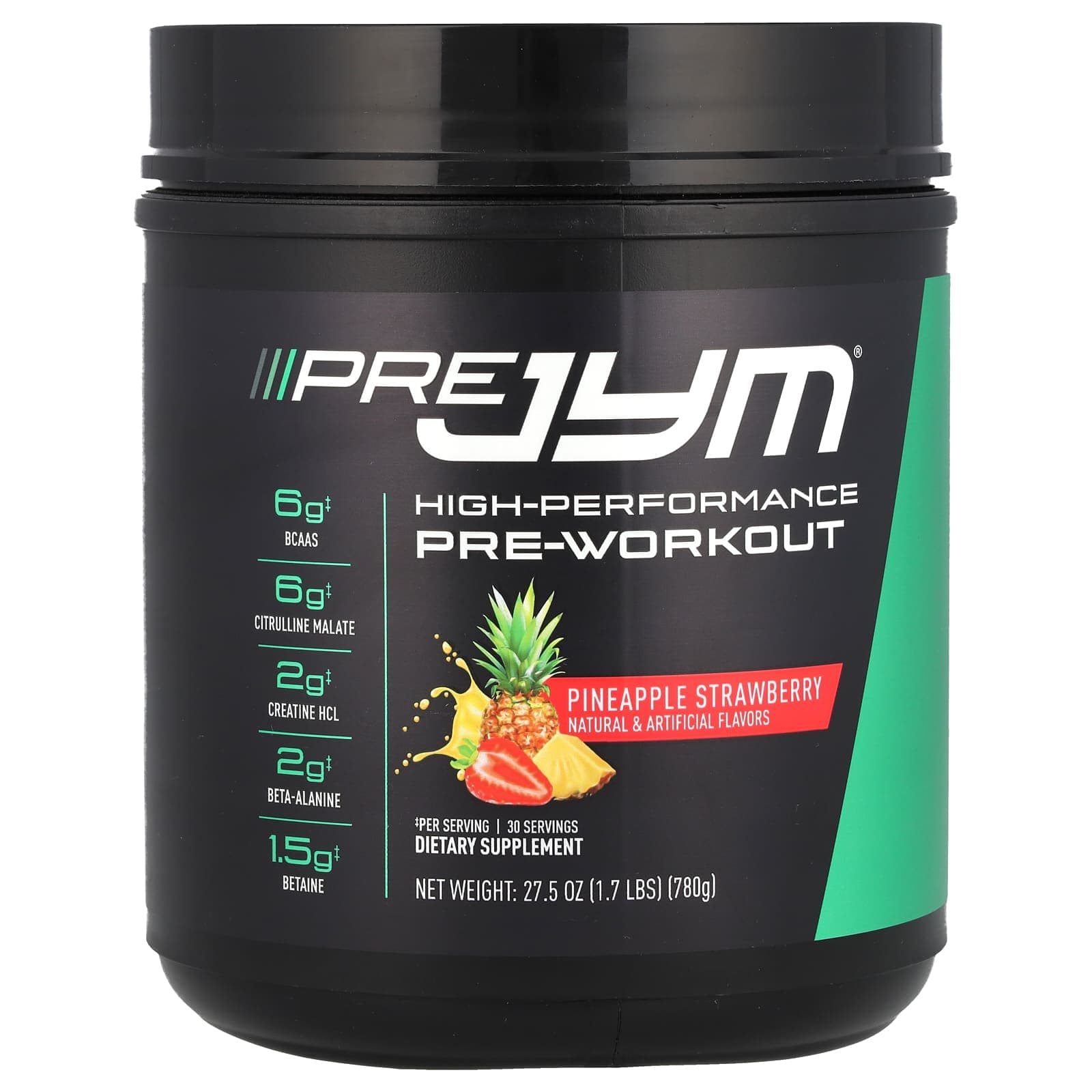 JYM Supplement Science Pre JYM, High-Performance Pre-Workout – Pineapple Strawberry – 780 g de JYM Supplement Science