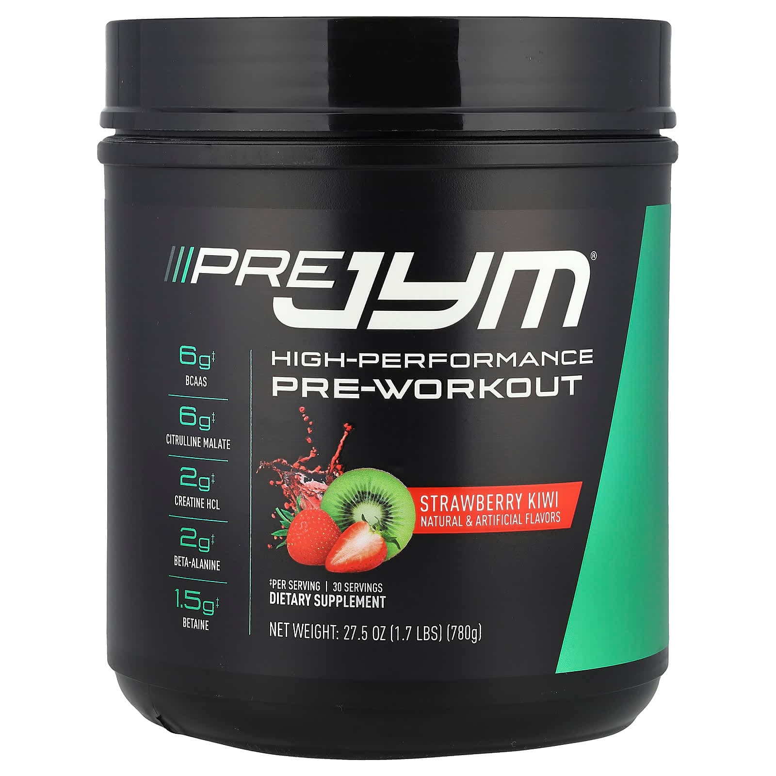 JYM Supplement Science Pre JYM, High-Performance Pre-Workout – Strawberry Kiwi – 780 g de JYM Supplement Science