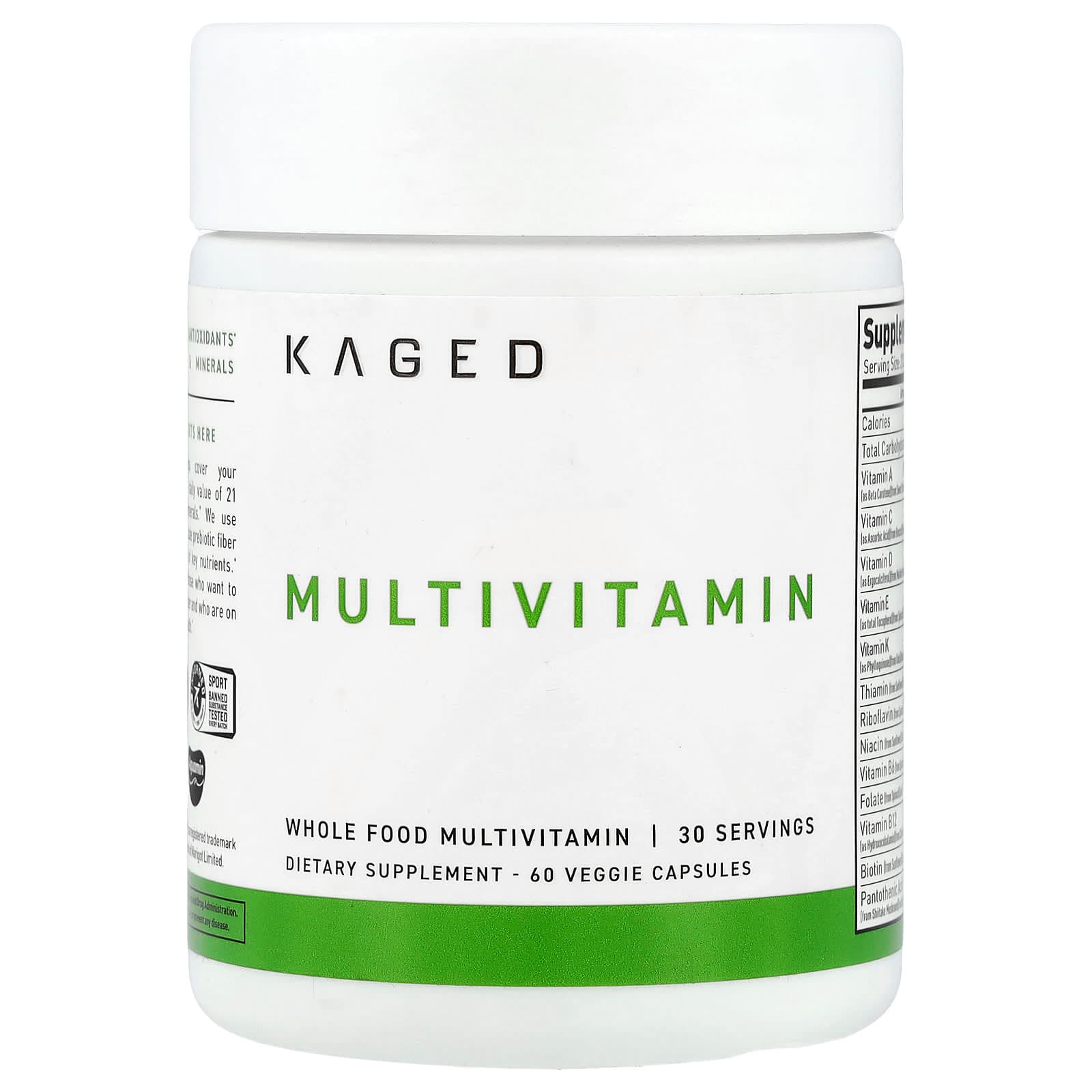 Kaged Multivitamin – 60 gélules végétales de Kaged
