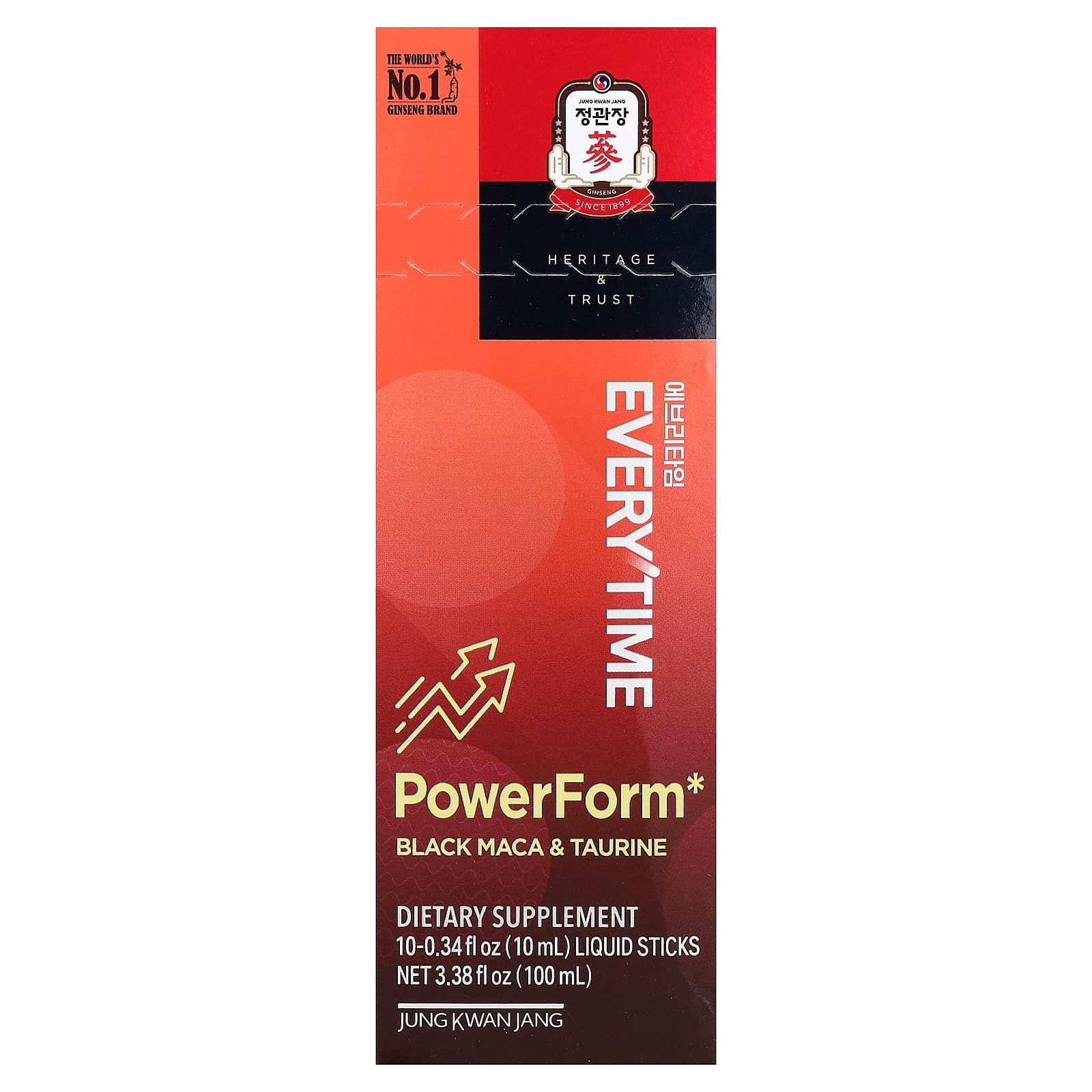 JungKwanJang Everytime PowerForm, Black Maca & Taurine – 10 ml de JungKwanJang