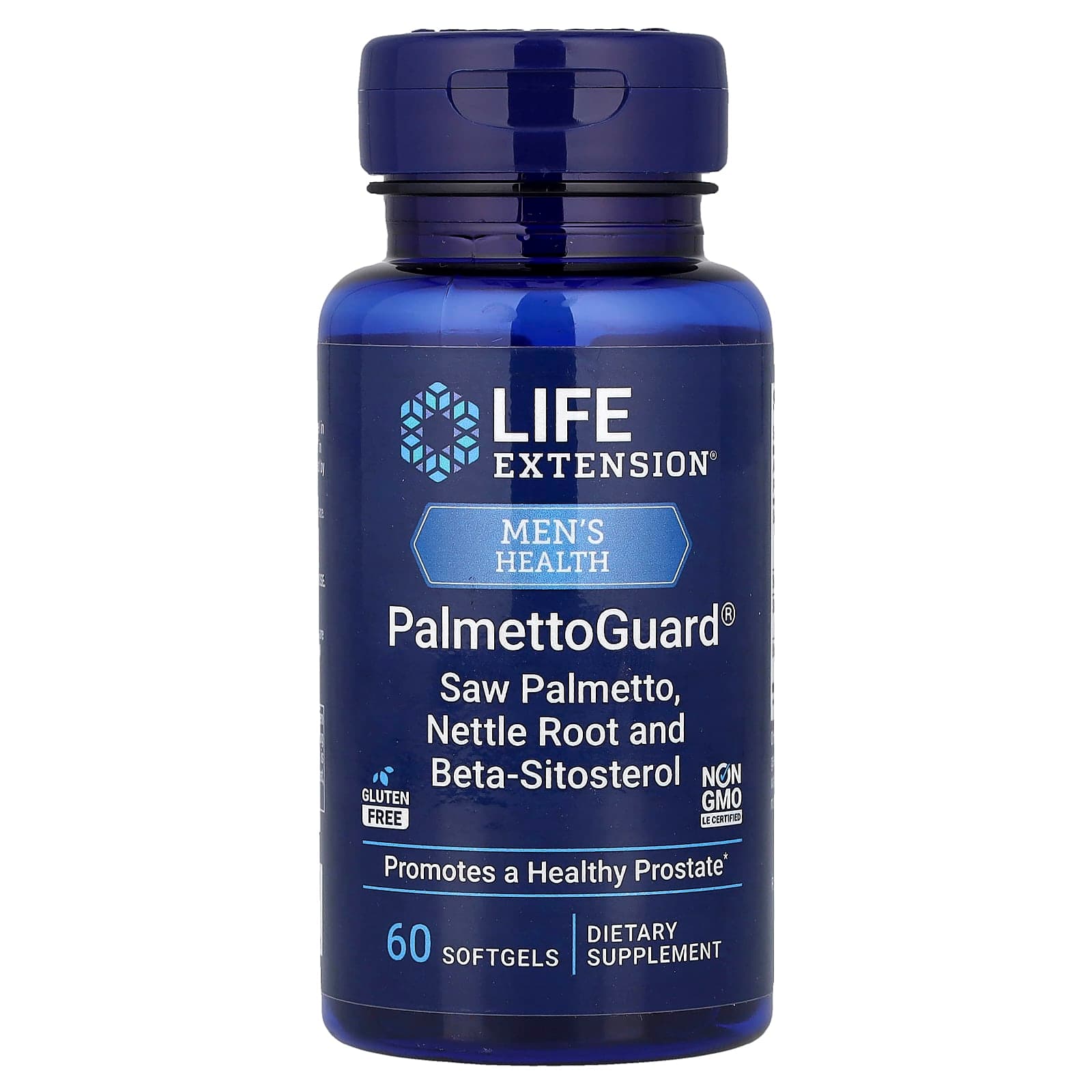 Life Extension Men's Health, PalmettoGuard, Saw Palmetto, Nettle Root and Beta-Sitosterol – 60 capsules molles de Life Extension