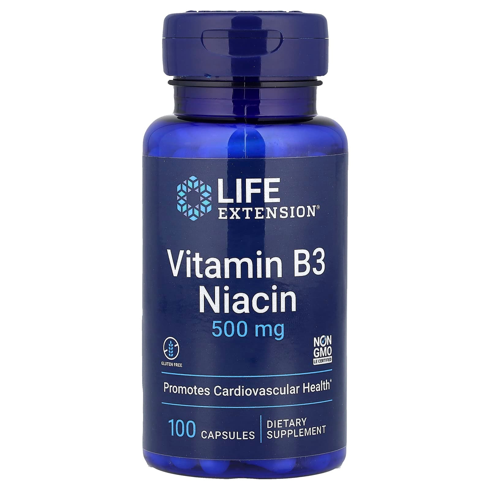 Life Extension Vitamin B3 Niacin – 100 gélules de Life Extension