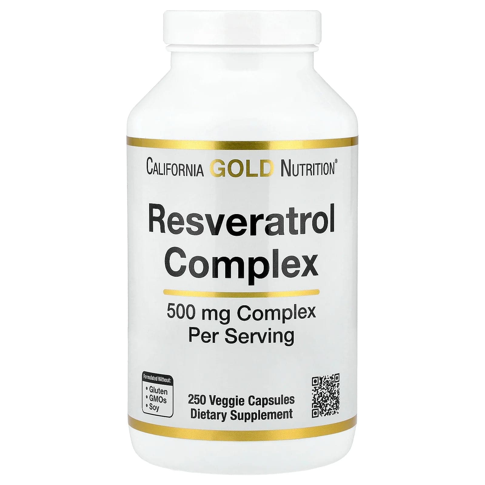 California Gold Nutrition Resveratrol Complex with Grape Seed Extract, Red Wine Extract, and trans-Resveratrol – Resveratrol Complex with Grape Seed Extract – 250 gélules végétales de California Gold Nutrition