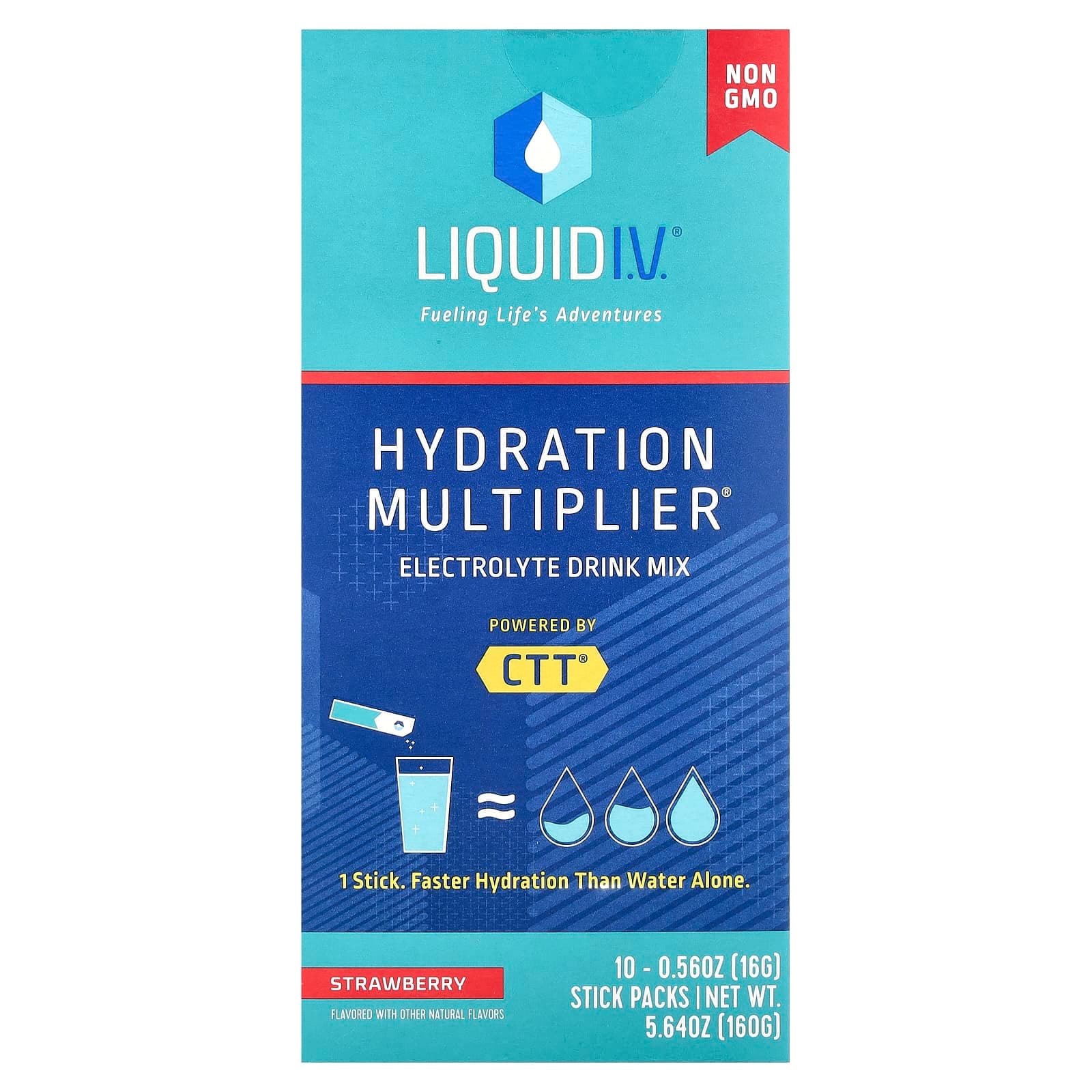 Liquid I.V. Hydration Multiplier, Electrolyte Drink Mix – Strawberry – 16 g de Liquid I.V.