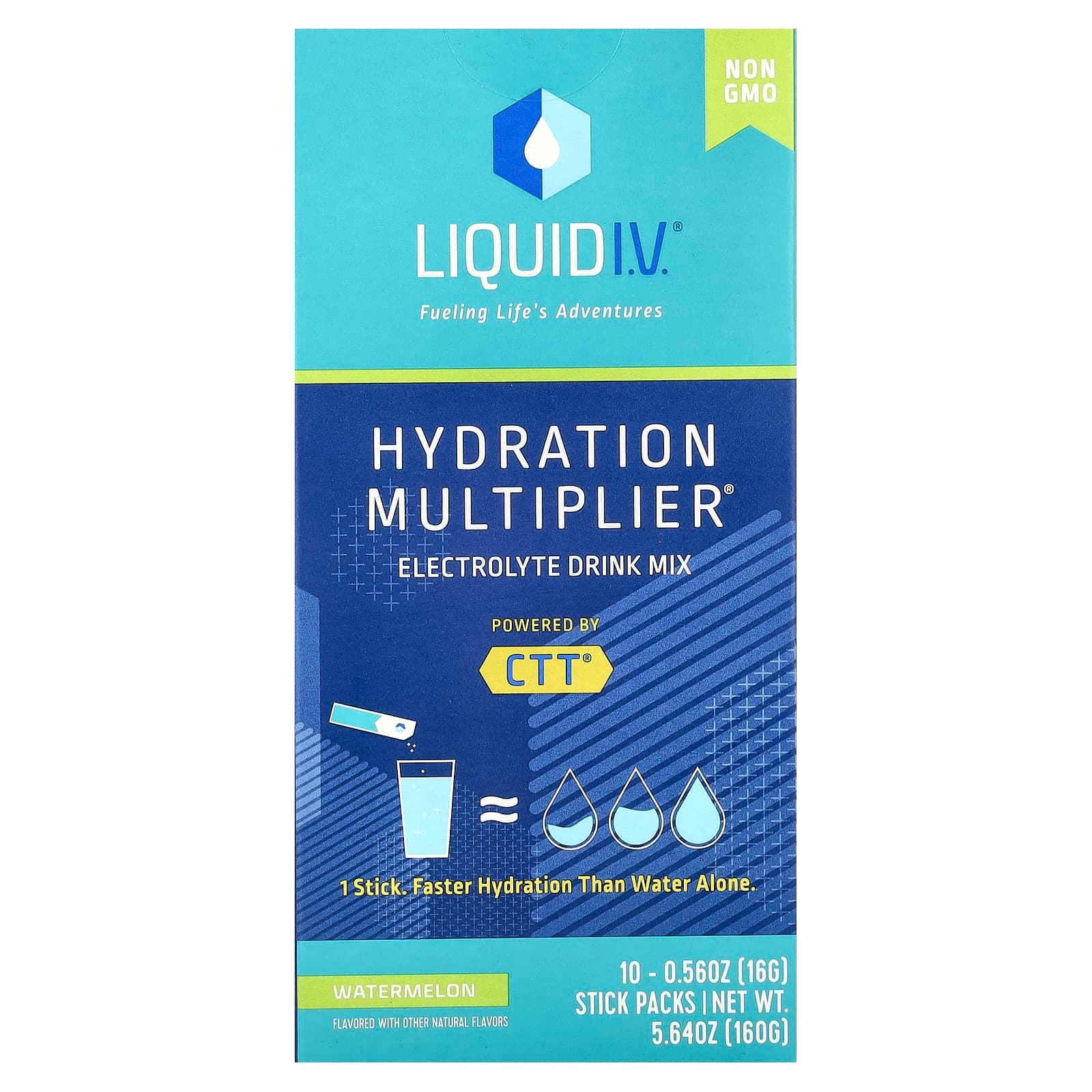 Liquid I.V. Hydration Multiplier, Electrolyte Drink Mix – Watermelon – 16 g de Liquid I.V.