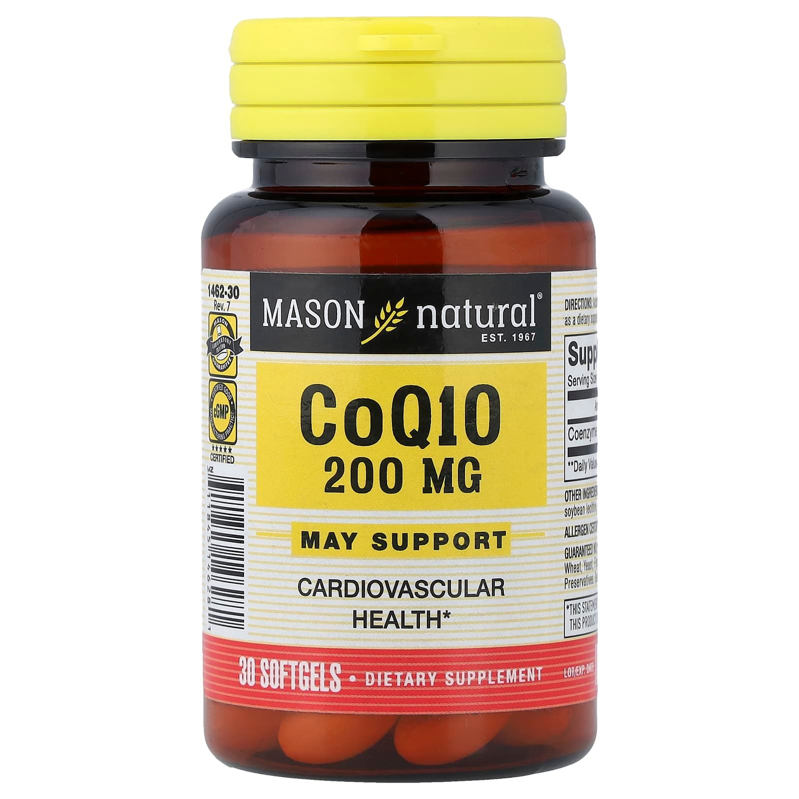 Mason Natural CoQ10 – 30 capsules molles de Mason Natural