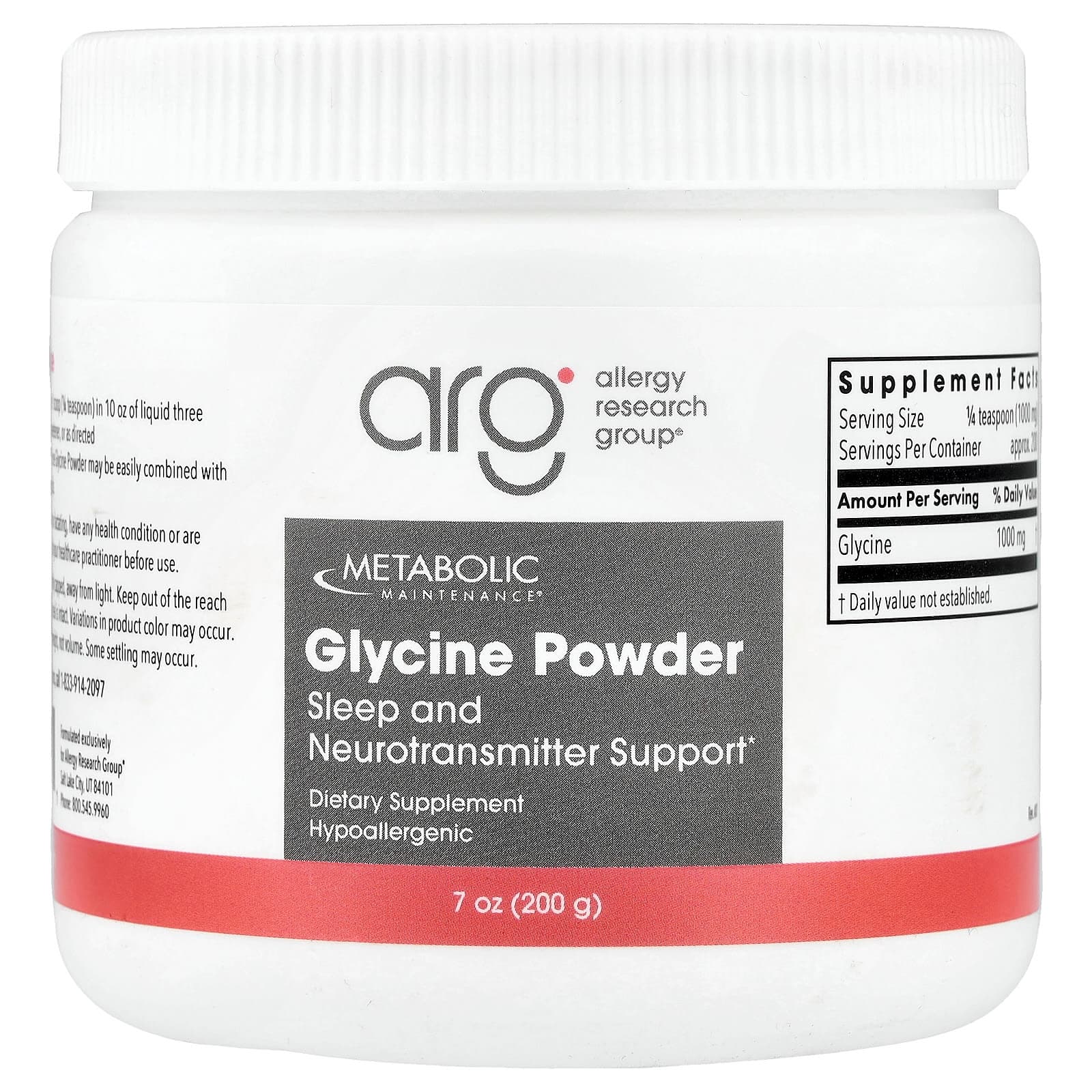 Metabolic Maintenance Glycine Powder – 200 g de Metabolic Maintenance