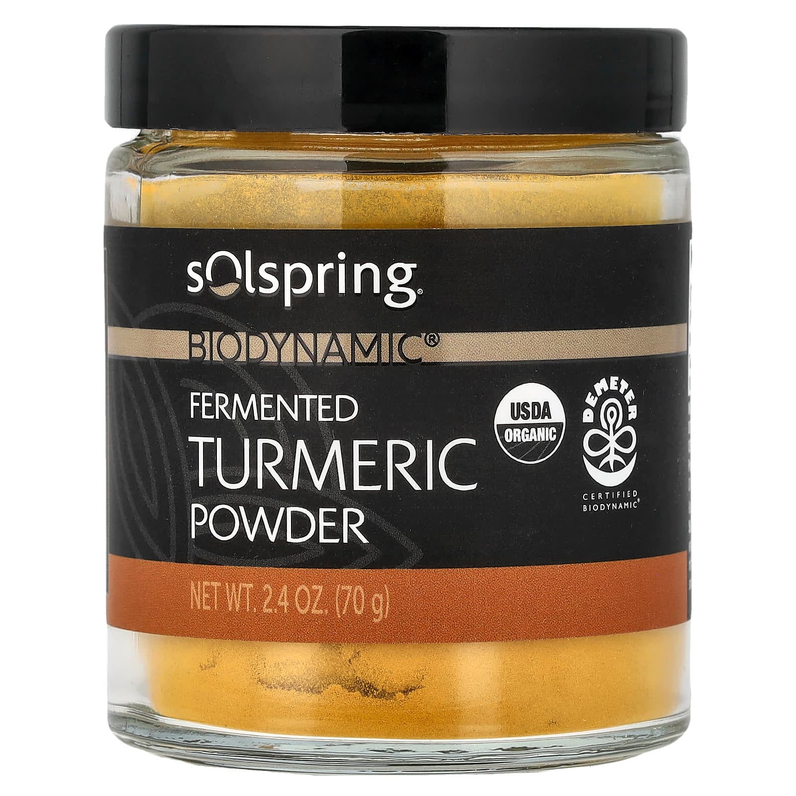 Dr. Mercola Solspring, Biodynamic, Fermented Turmeric Powder – 70 g de Dr. Mercola