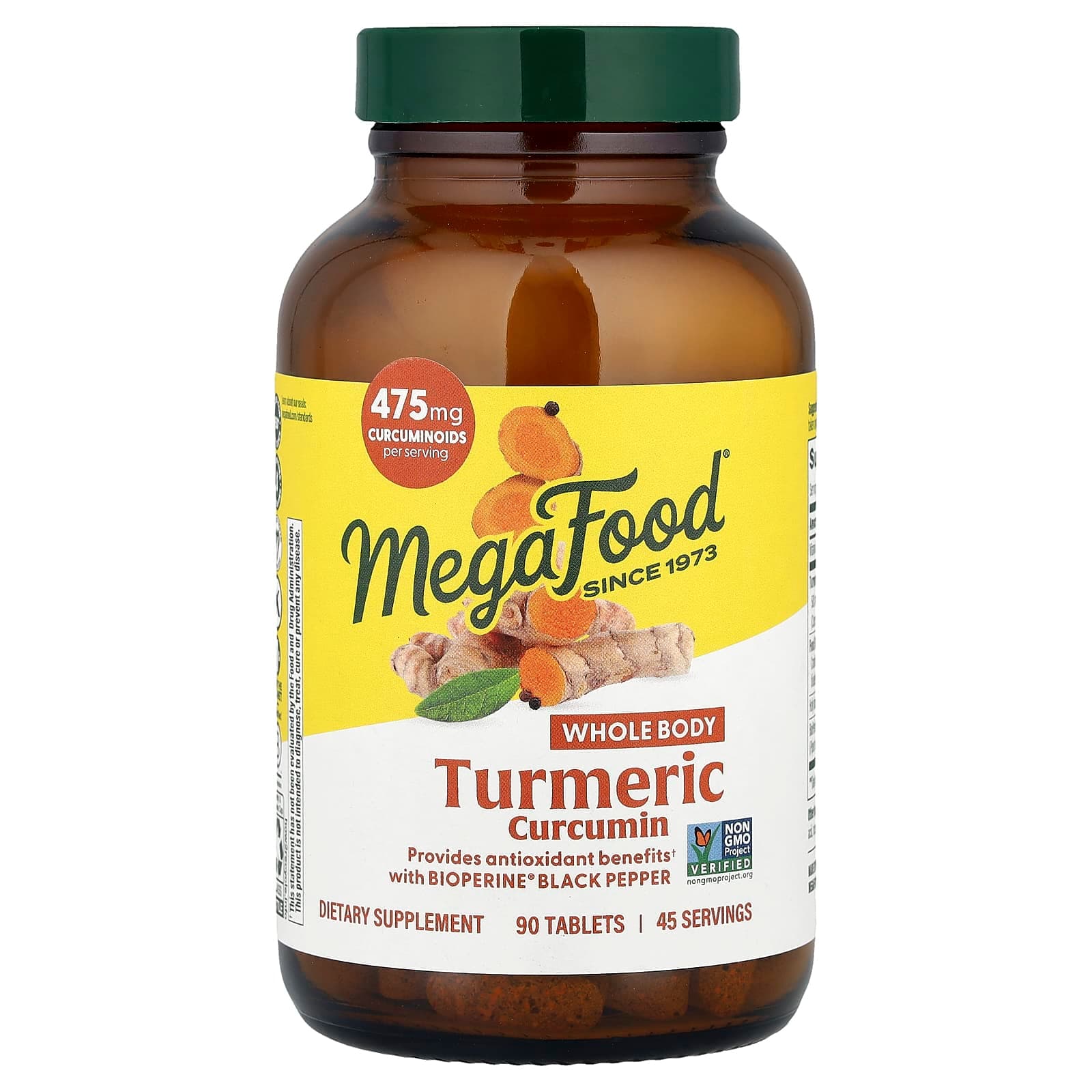 MegaFood Turmeric Curcumin – 90 comprimés de MegaFood