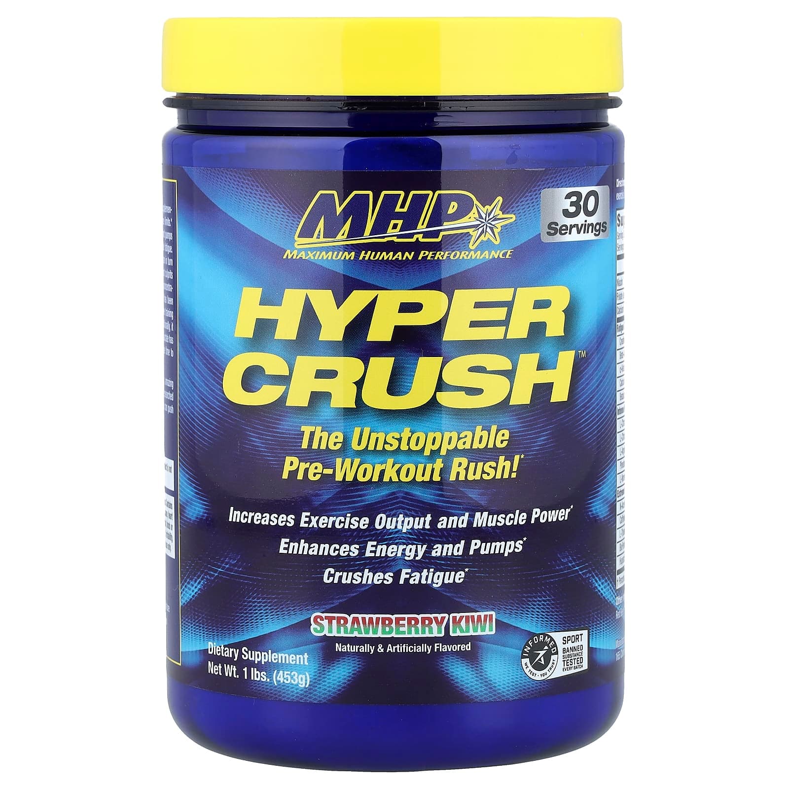 MHP Hyper Crush, Pre-Workout – Strawberry Kiwi – 453 g de MHP