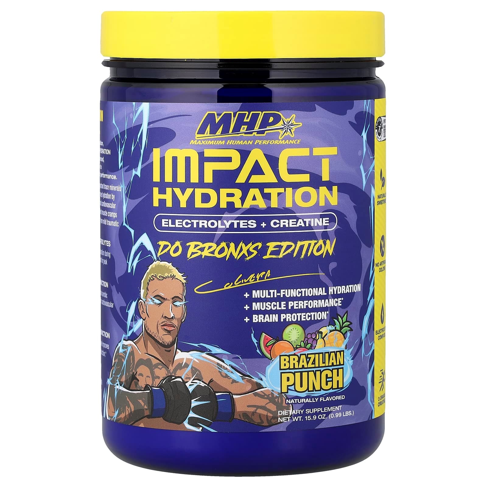 MHP Impact Hydration, Electrolytes + Creatine – Brazilian Punch – 0,99 lb de MHP