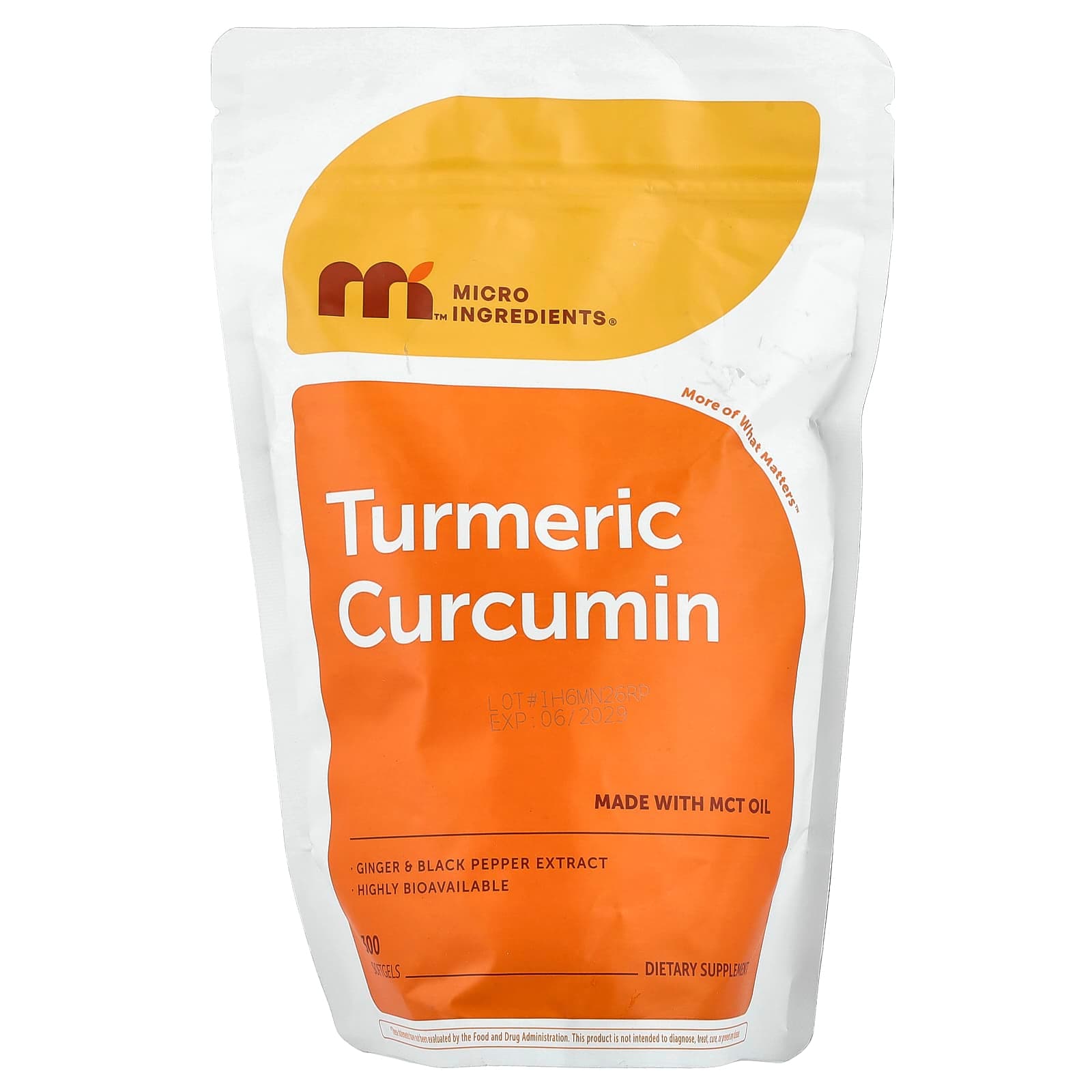 Micro Ingredients Turmeric Curcumin – 300 capsules molles de Micro Ingredients