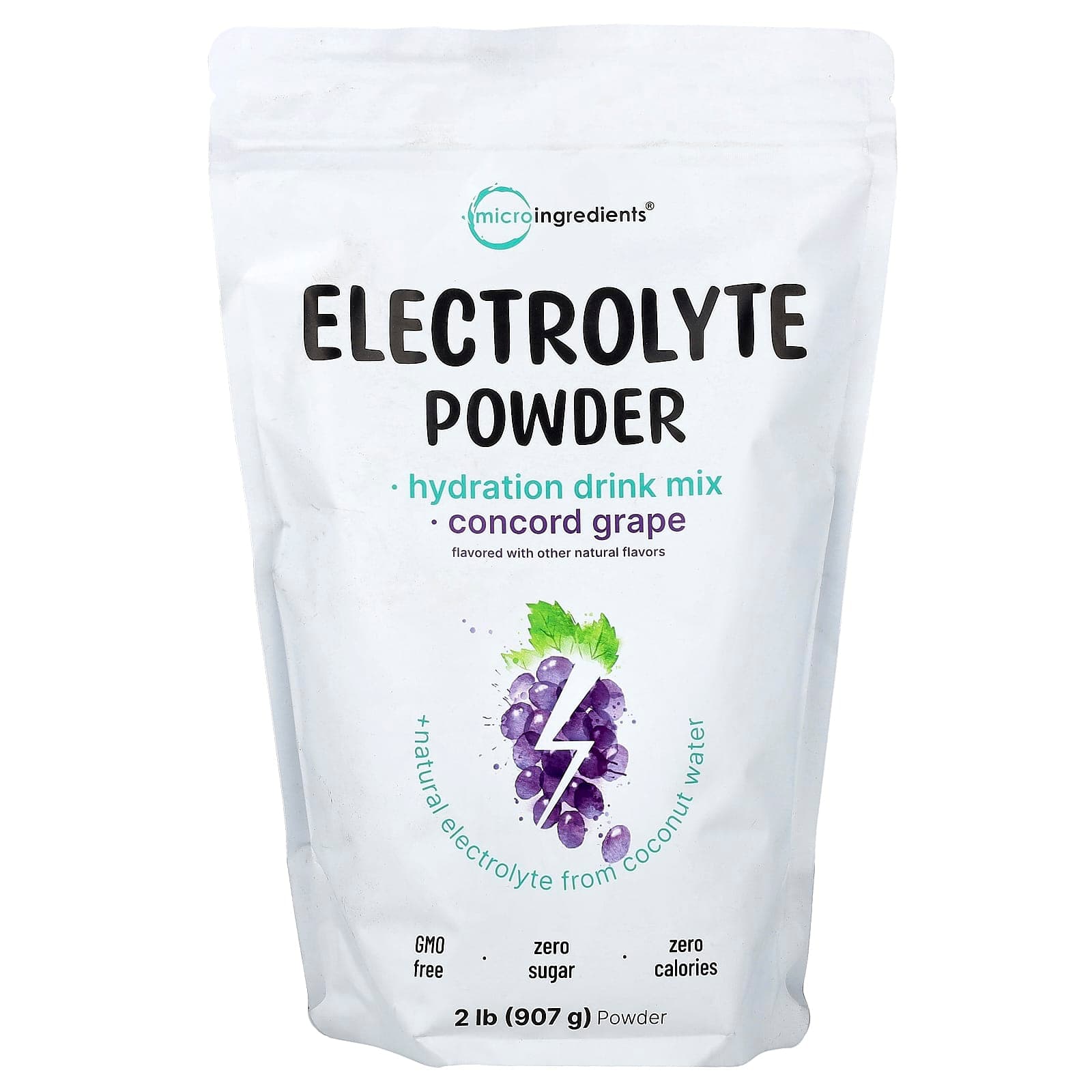 Micro Ingredients Electrolyte Powder – Concord Grape – 907 g de Micro Ingredients