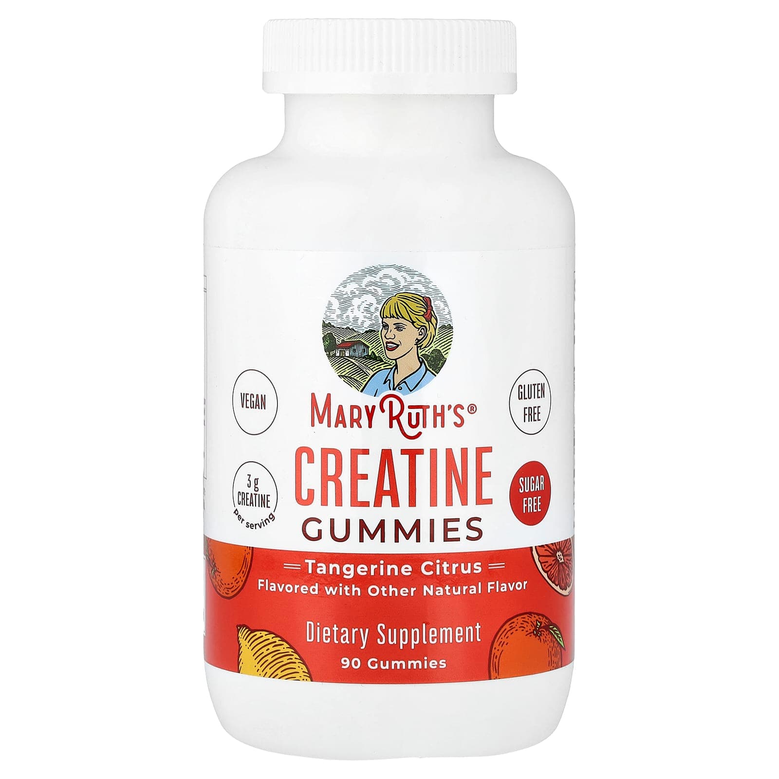 MaryRuth's Creatine Gummies – Tangerine Citrus – 90 gommes de MaryRuth's