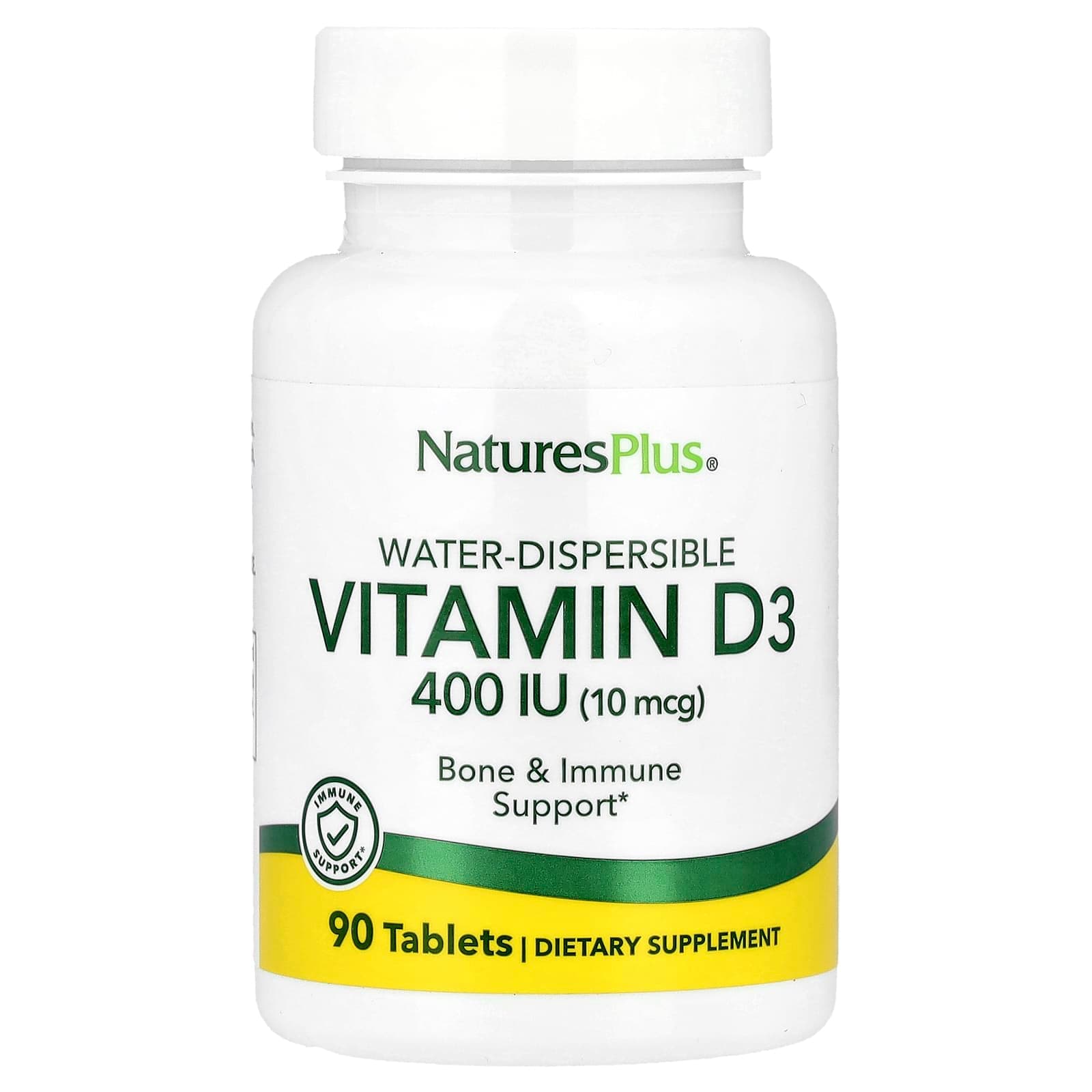 NaturesPlus Water-Dispersible Vitamin D3 – 90 comprimés de NaturesPlus