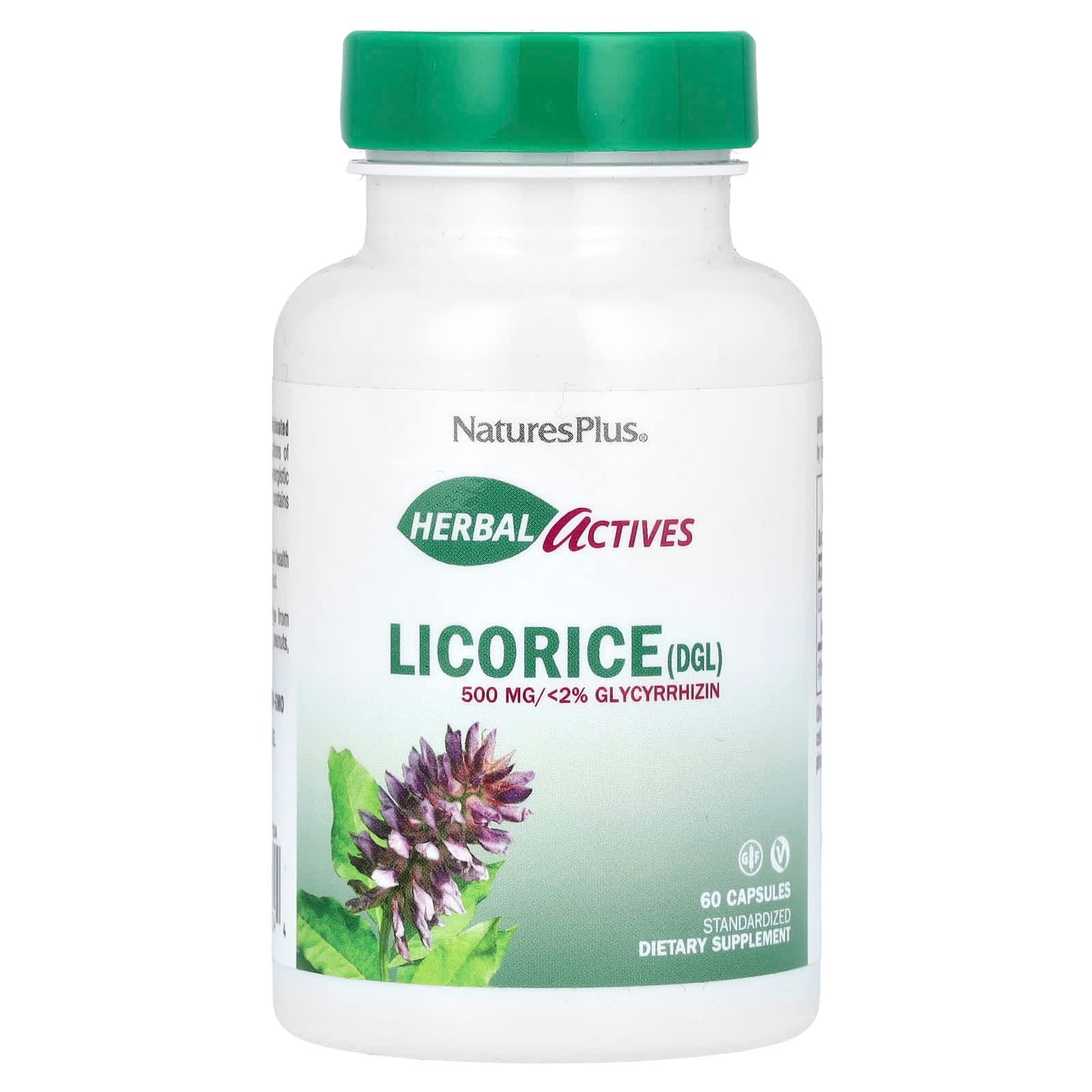 NaturesPlus Herbal Actives, Licorice (DGL) – 60 gélules de NaturesPlus