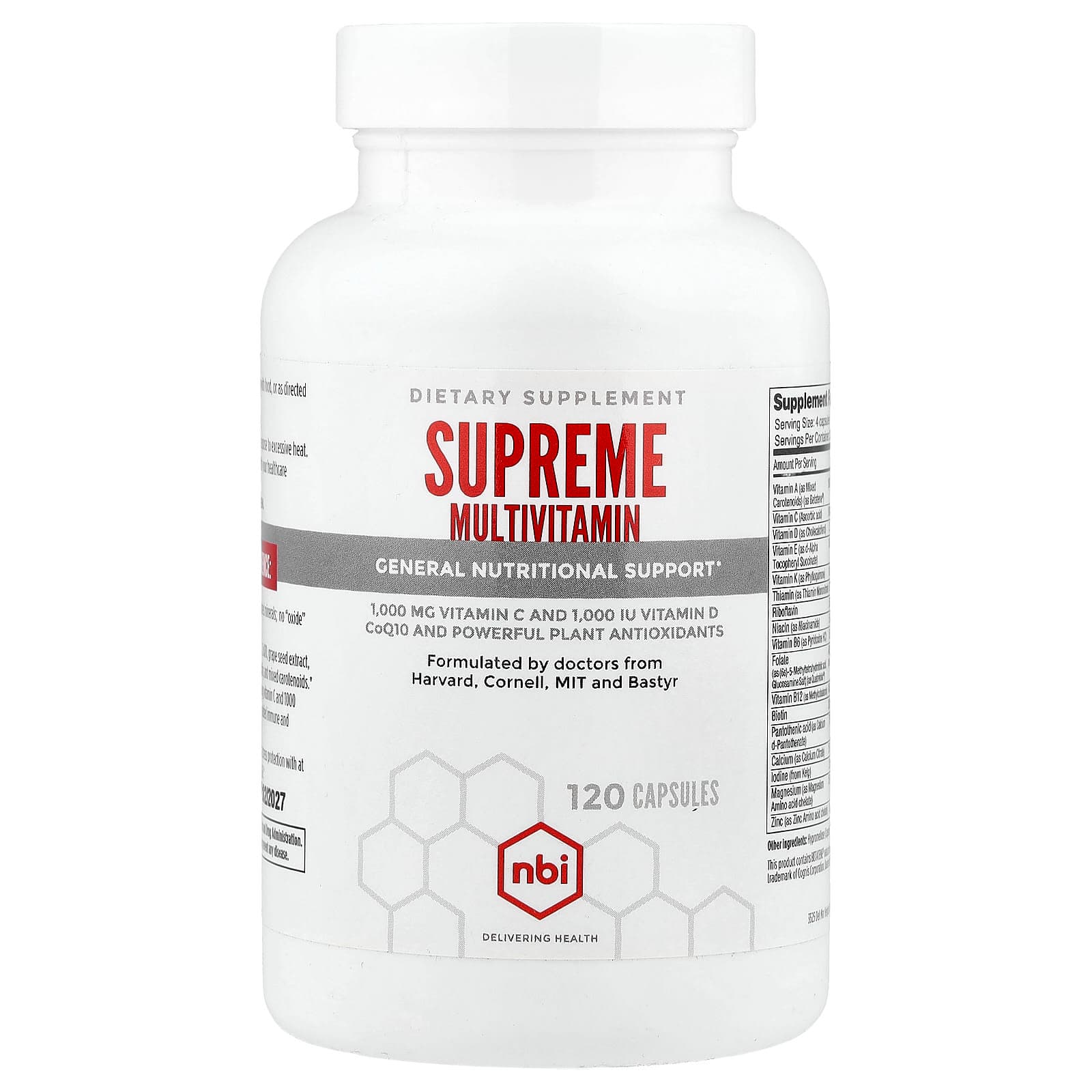 NBI Supreme Multivitamin – 120 gélules de NBI
