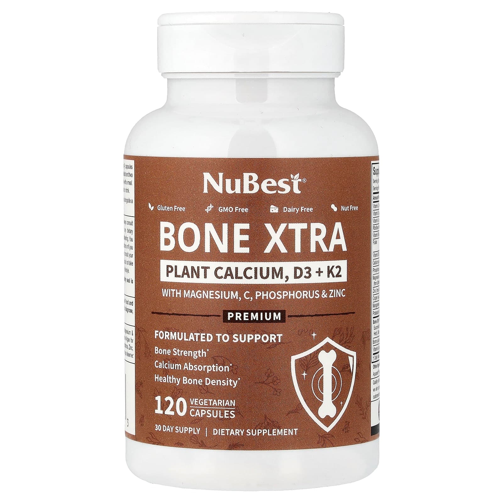 NuBest Bone Xtra, Plant Calcium – 120 gélules végétales de NuBest