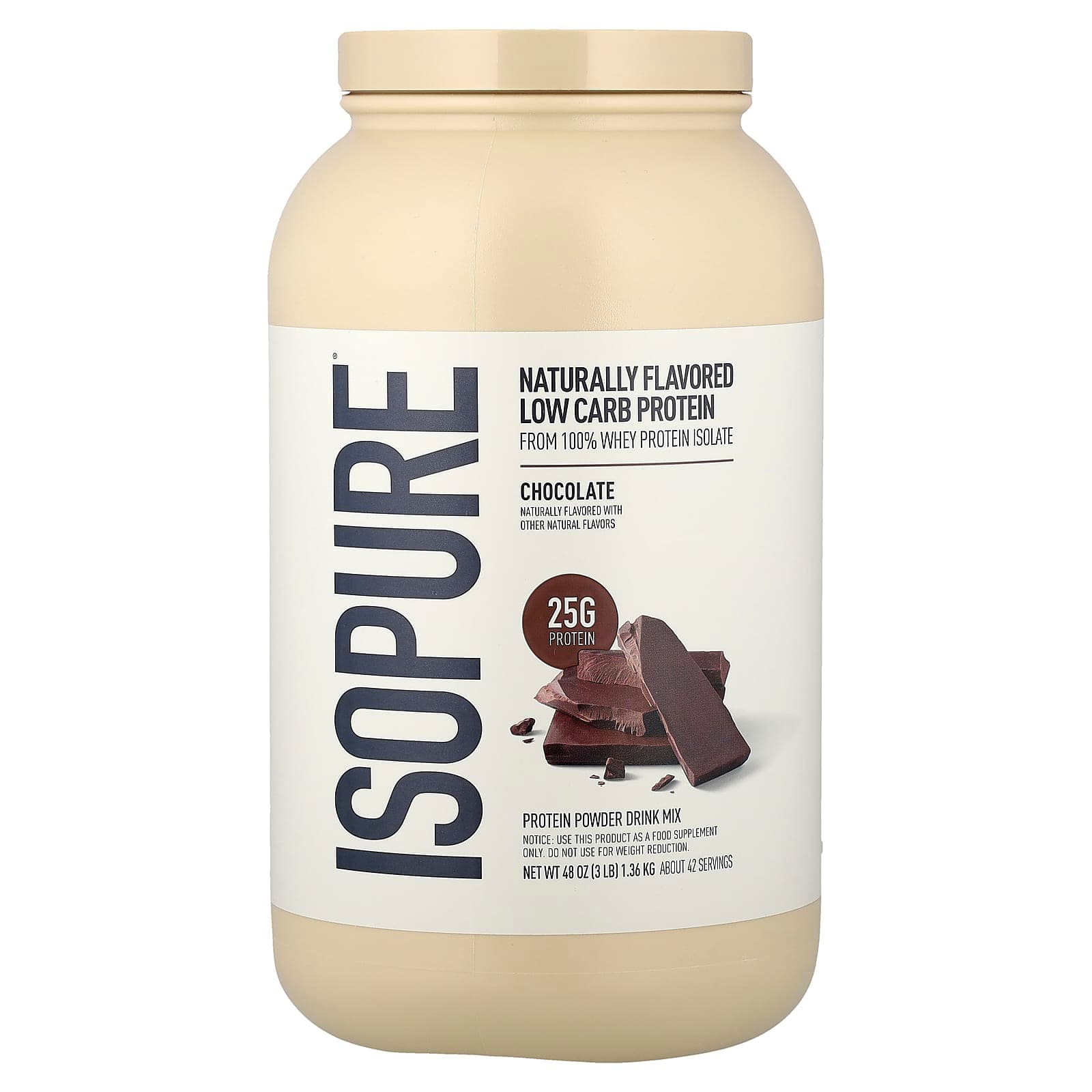 Isopure Low Carb Protein Powder – Chocolate – 1,36 kg de Isopure