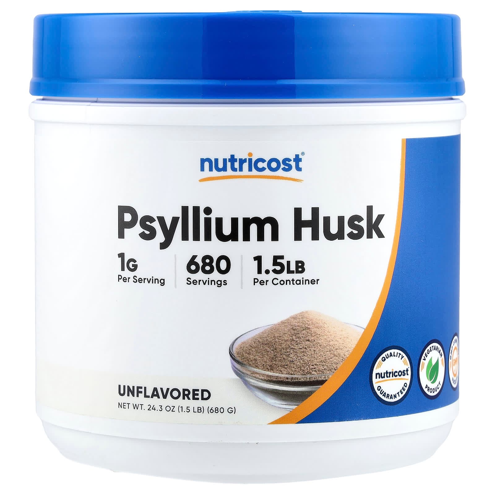 Nutricost Psyllium Husk – Sans arôme – 680 g de Nutricost