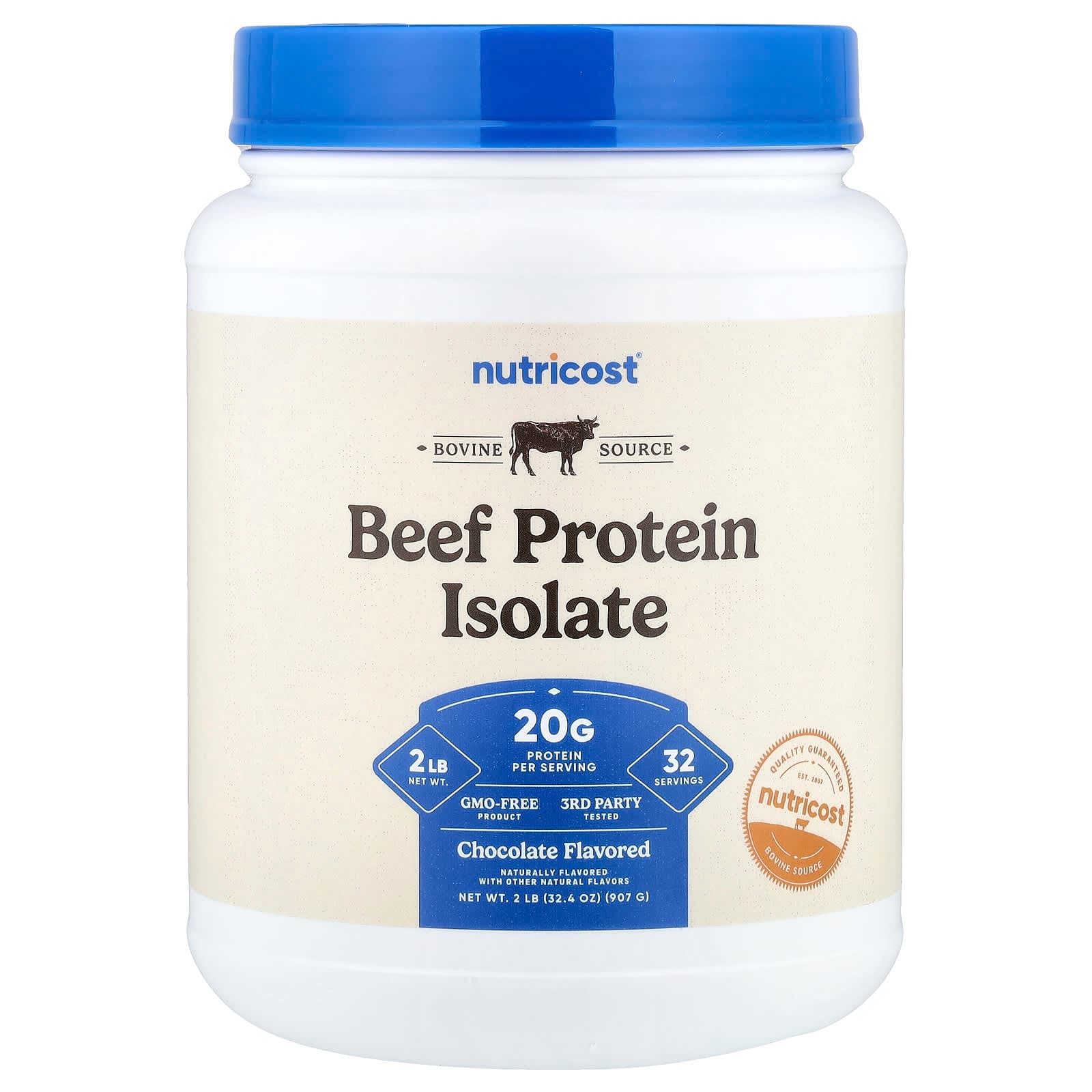 Nutricost Beef Protein Isolate – Chocolate – 907 g de Nutricost