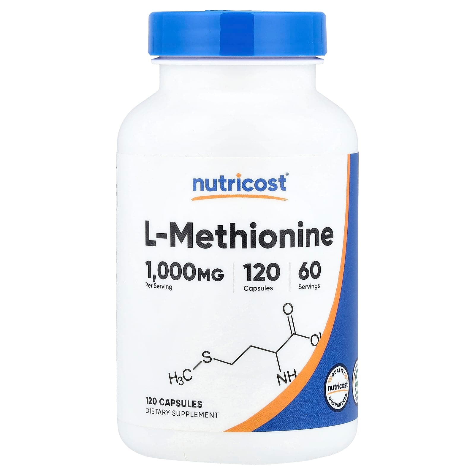 Nutricost L-Methionine – 120 gélules de Nutricost